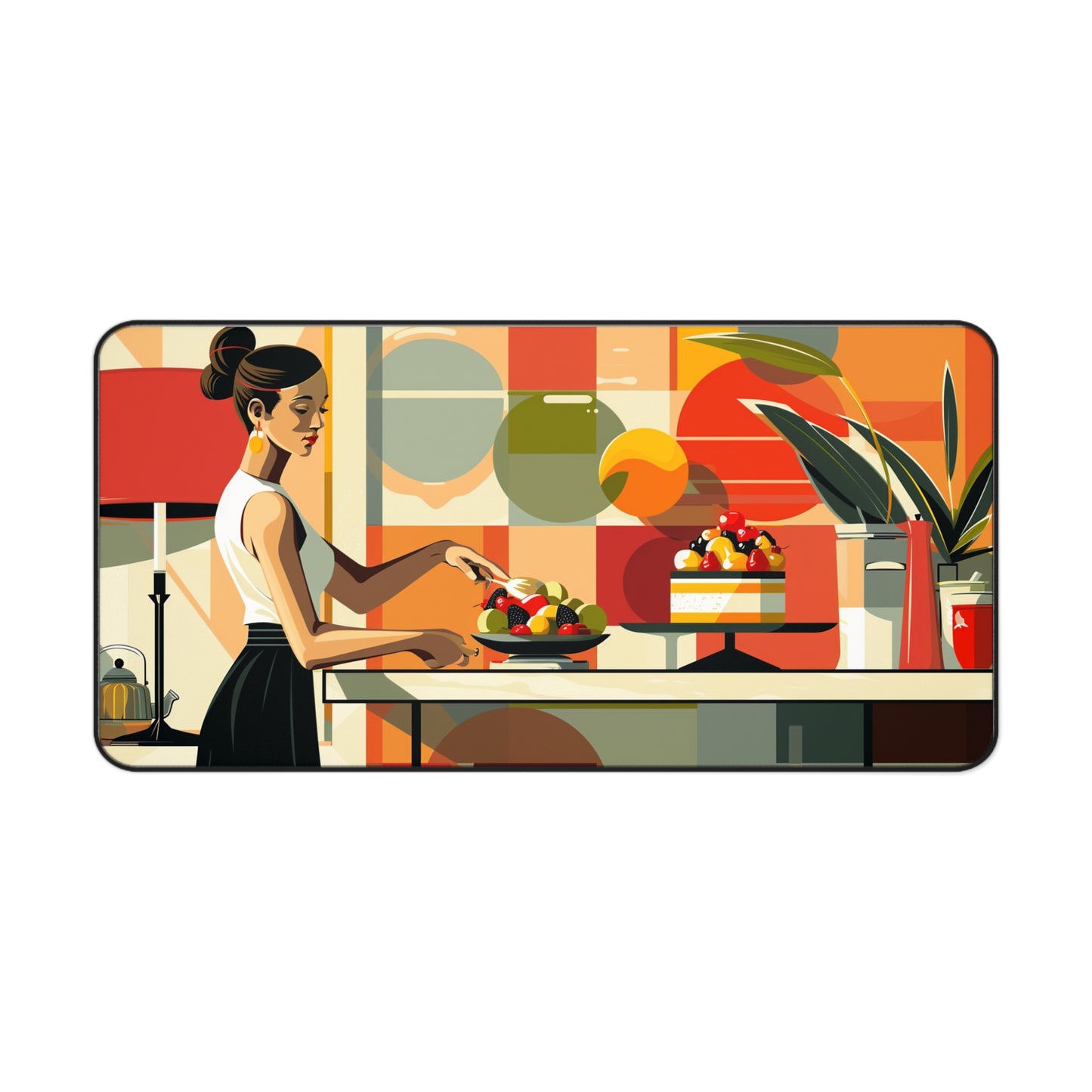 Gaming Desk Mat - Elegant Culinary Creation