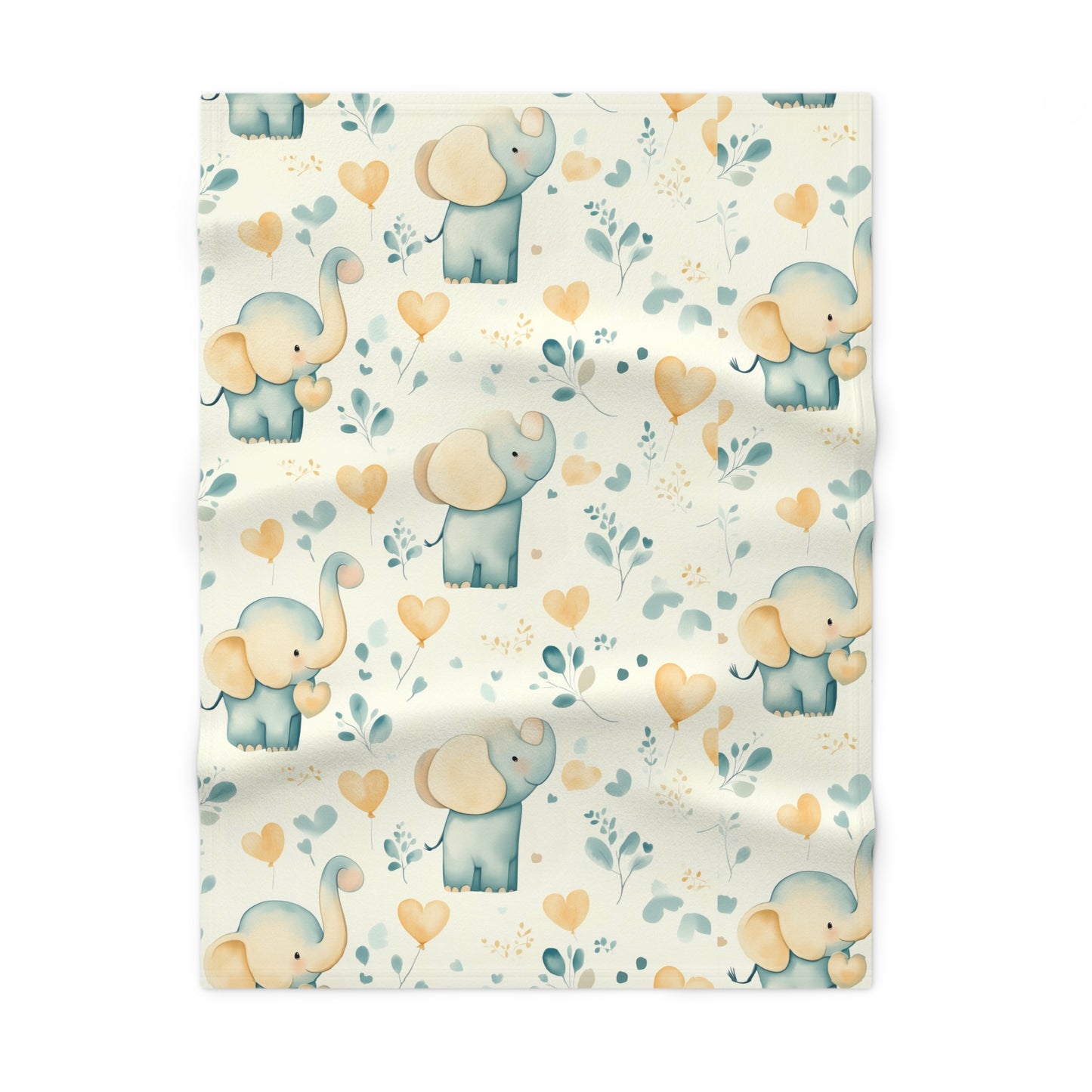 Personalized Soft Fleece Baby Blanket - Elephant Embrace, Baby Shower Gifts, Nursery Decor, Newborn Blanket Gift, Gifts for baby boys girls
