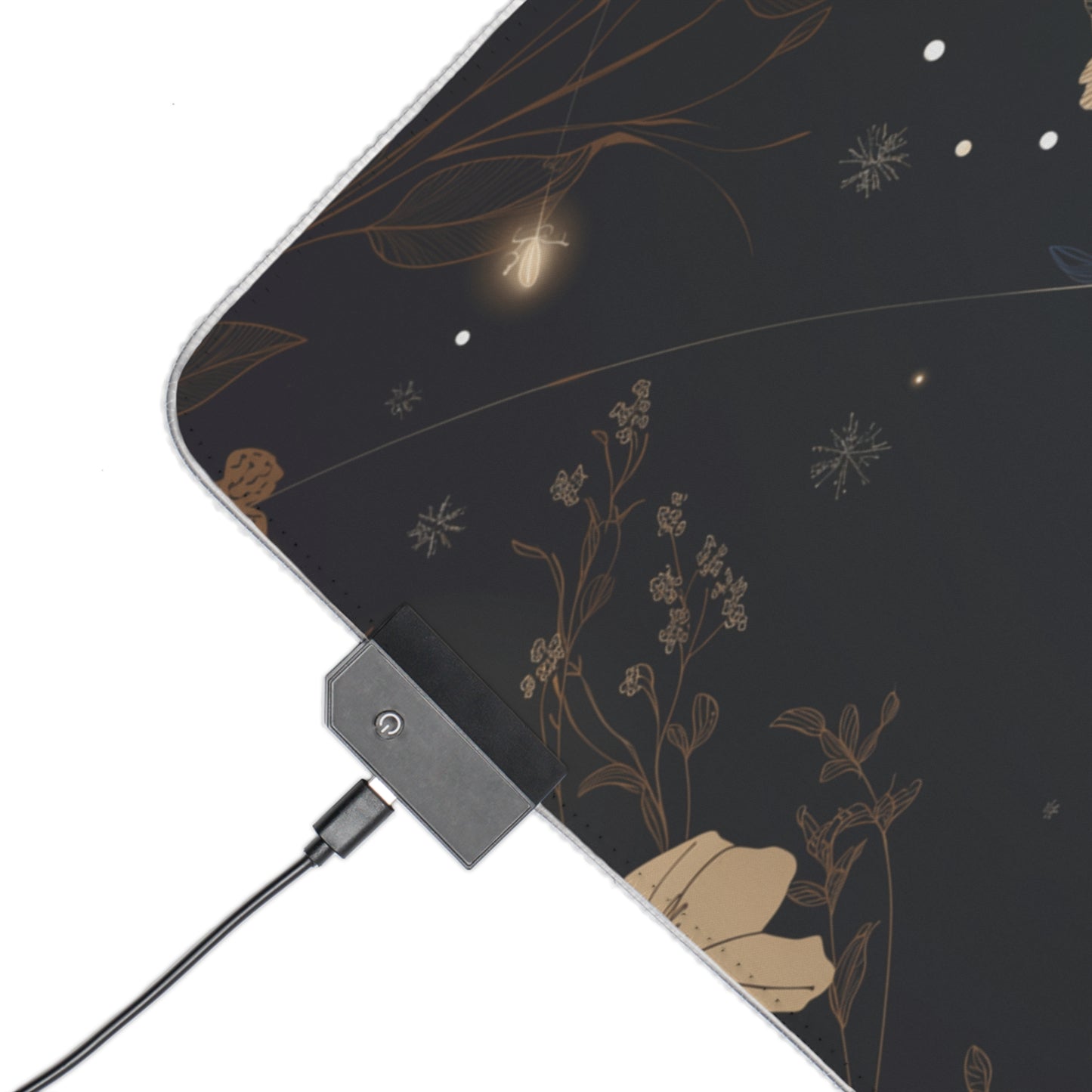 LED Gaming Mouse Pad - Moonlit Enchantment: A Night Garden