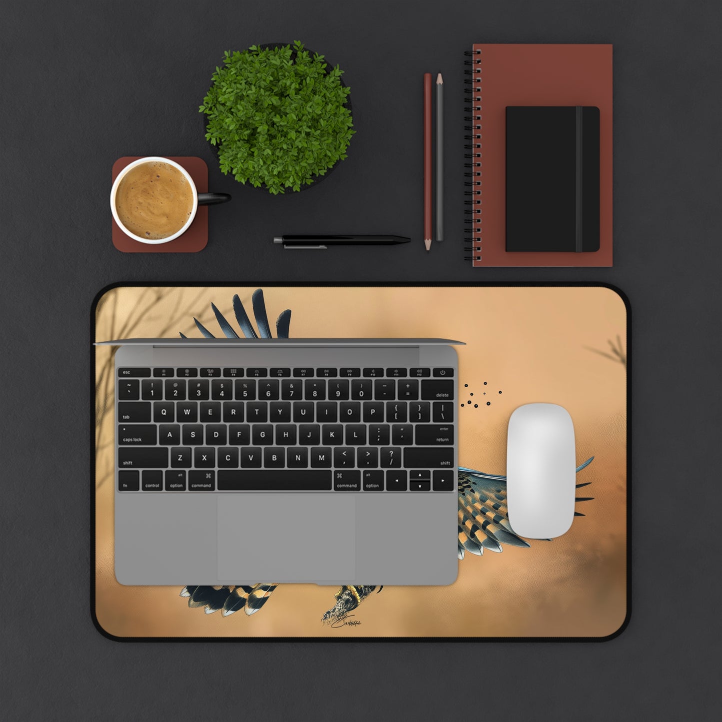 Gaming Desk Mat - American Kestrel's Majesty