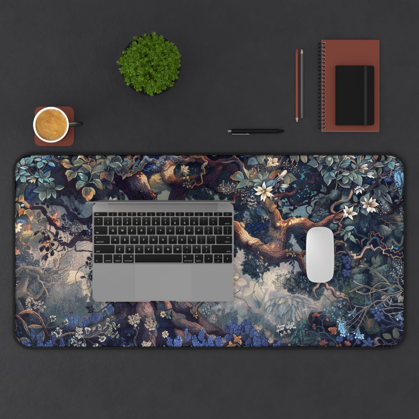 Gaming Desk Mat - Enchanted Garden of Whispers
