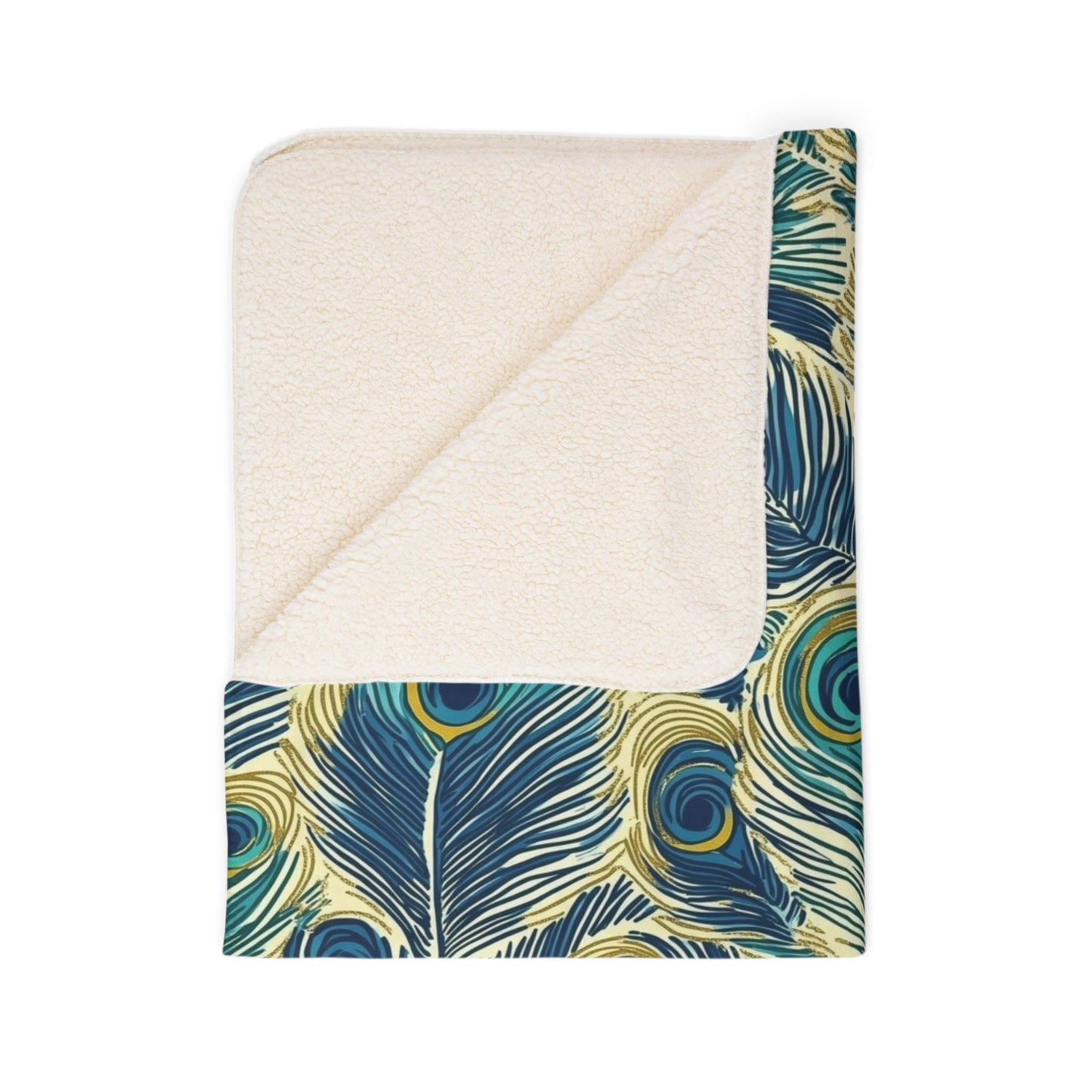 Sherpa Blanket: Custom Opulent Plumage Fleece Throw
