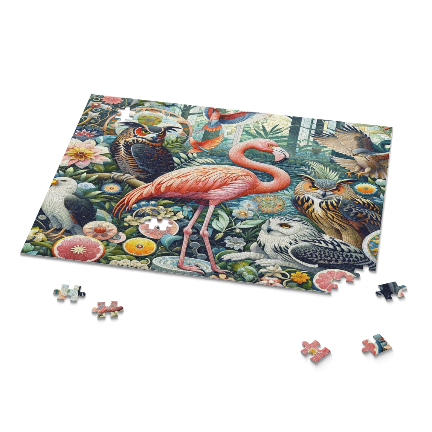 Garden of Eden: An Ornate Mosaic of Majestic Birds - Puzzle (120, 252, 500-Piece)