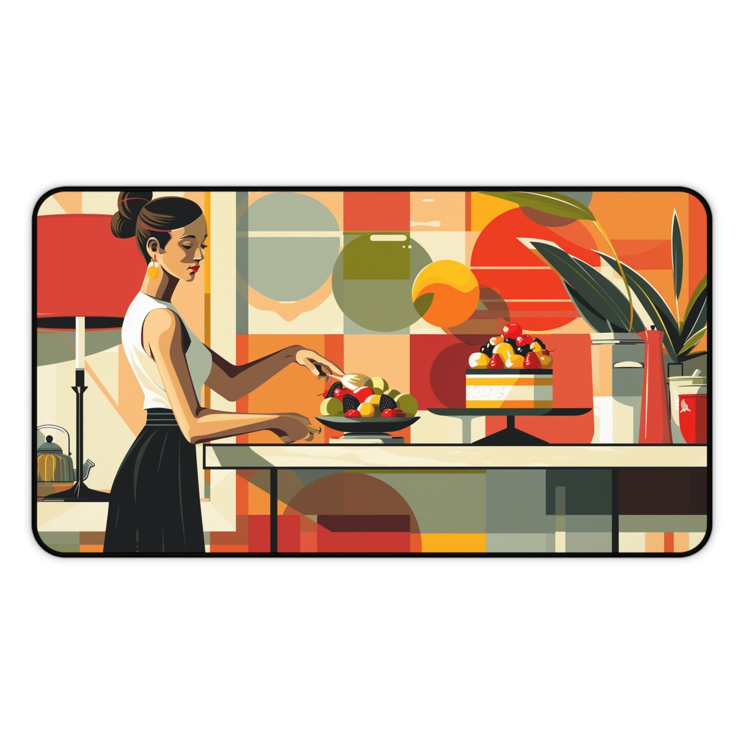 Gaming Desk Mat - Elegant Culinary Creation
