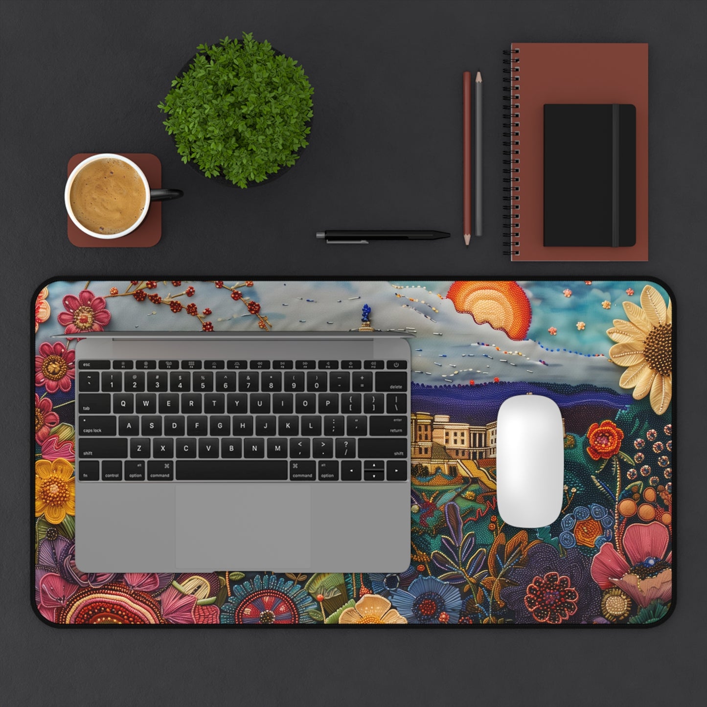 Gaming Desk Mat - Blossoms of Capitol Hill