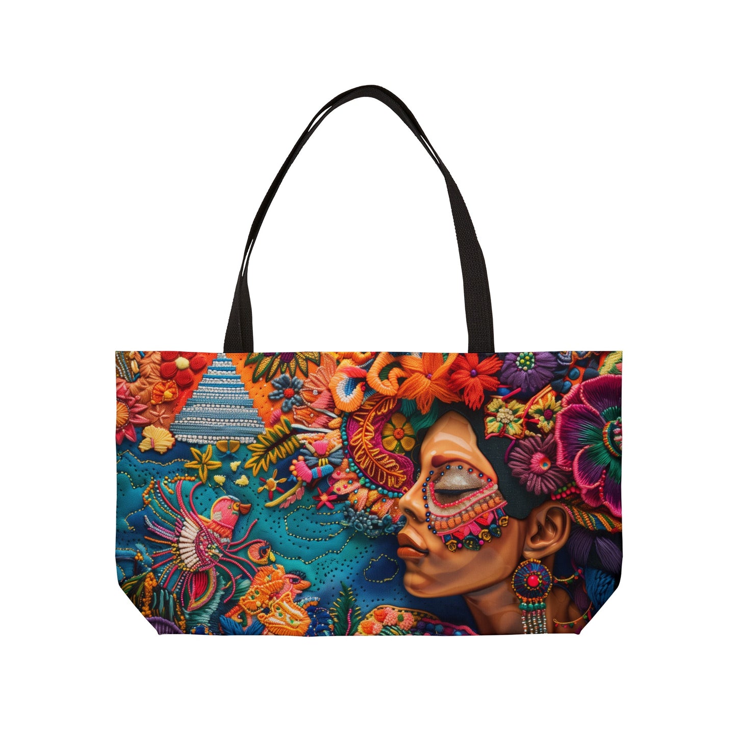 Weekender Tote Bag - Radiant Mexican Beauty in Traditional Attire
