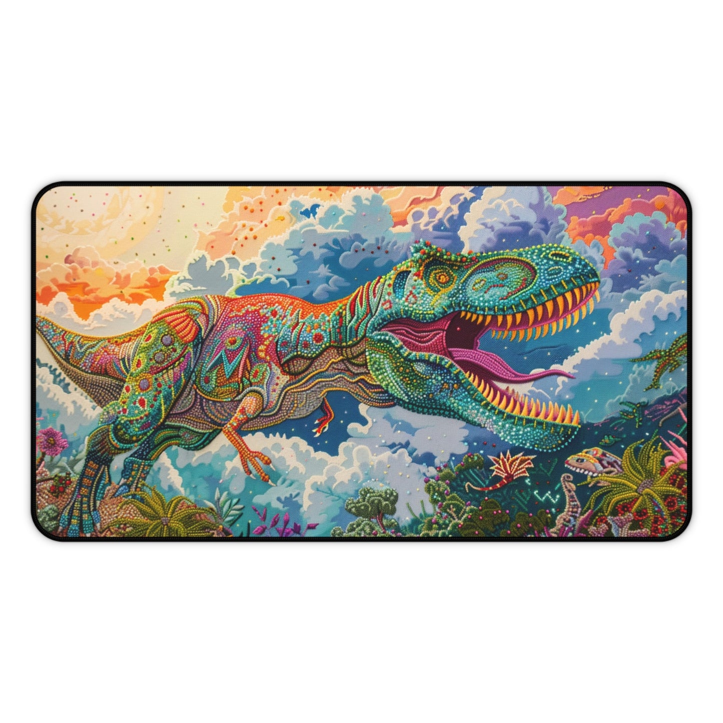 Gaming Desk Mat - T-Rex in Technicolor