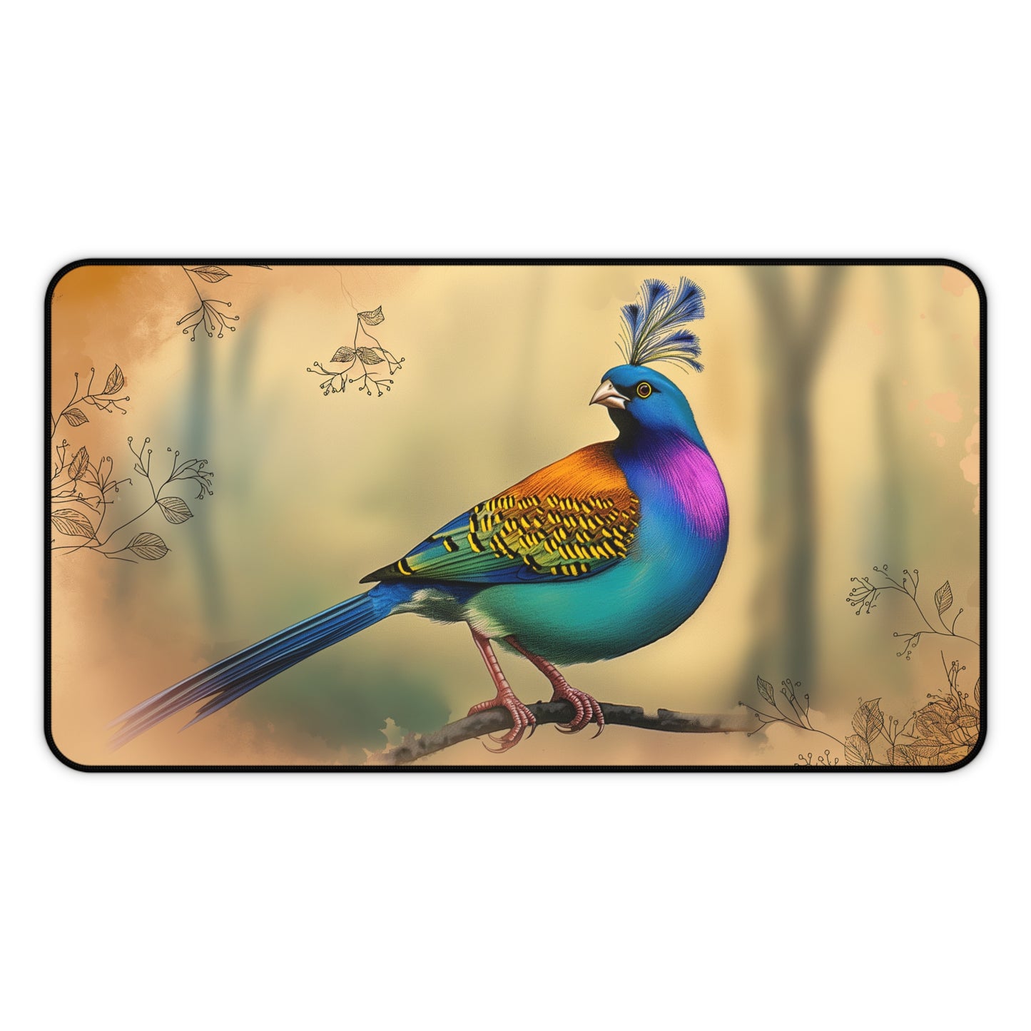 Gaming Desk Mat - Vibrant Gouldian Finch