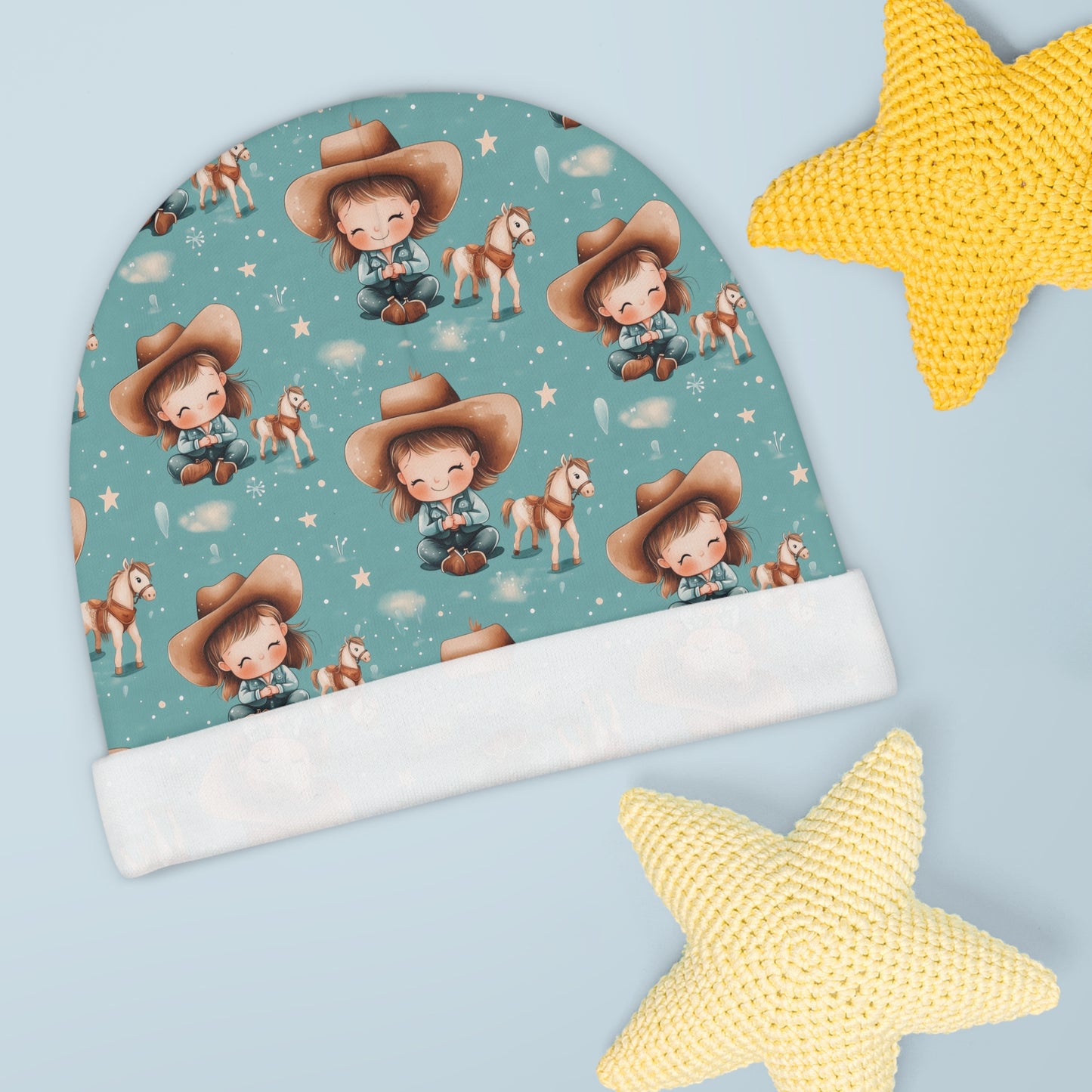 Custom Baby Beanie Gift: Cowgirl Cuddles
