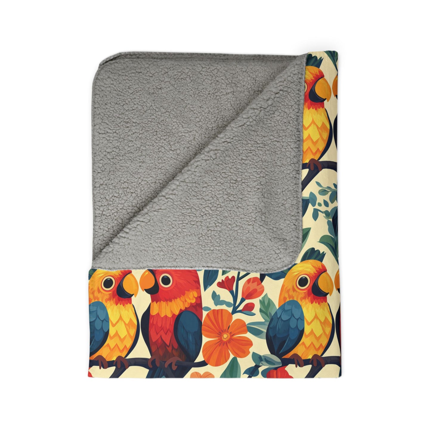 Sherpa Blanket: Custom Tropical Romance Fleece Throw
