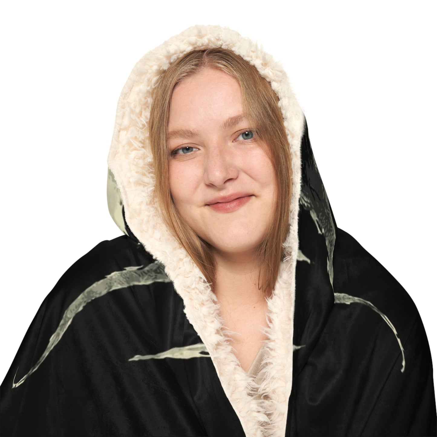 Hooded Snuggle Blanket: Sherpa or Fleece: Shadow Dragon