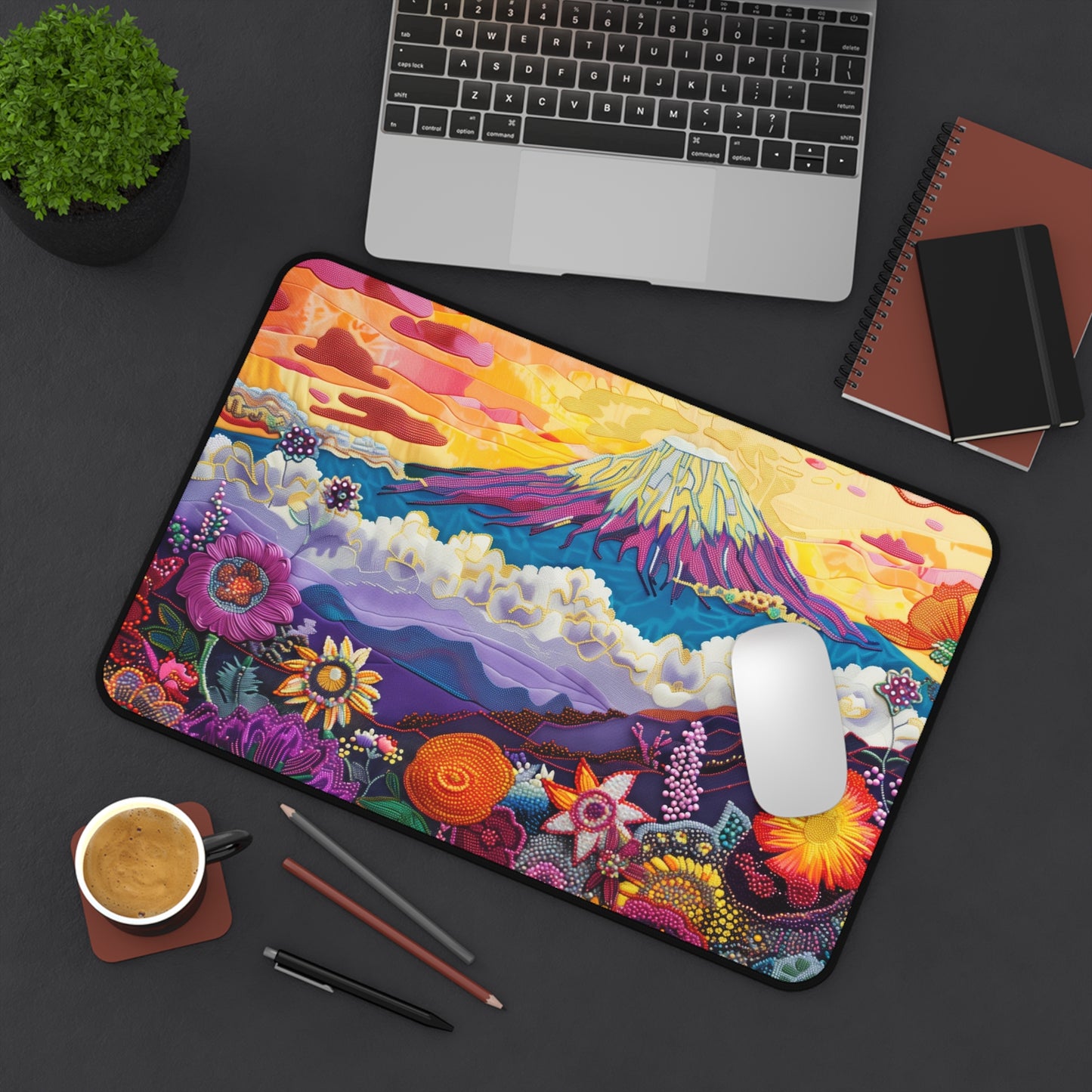Gaming Desk Mat - Sunrise Majesty at Mount Kilimanjaro