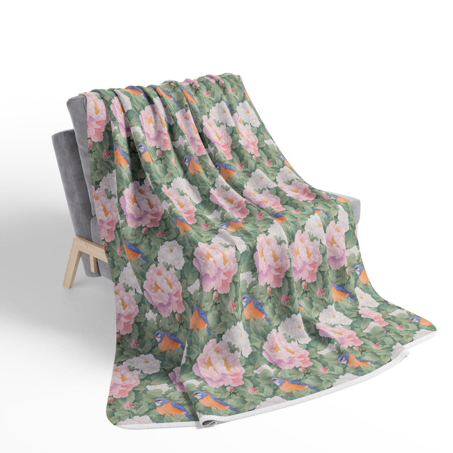 Sherpa Blanket: Custom Dream Blooms Fleece Throw