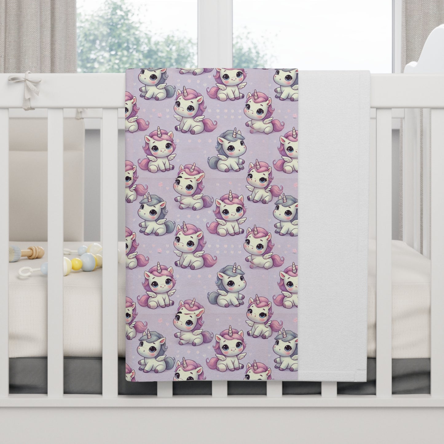 Custom Soft Fleece Baby Blanket - Unicorn Whispsers