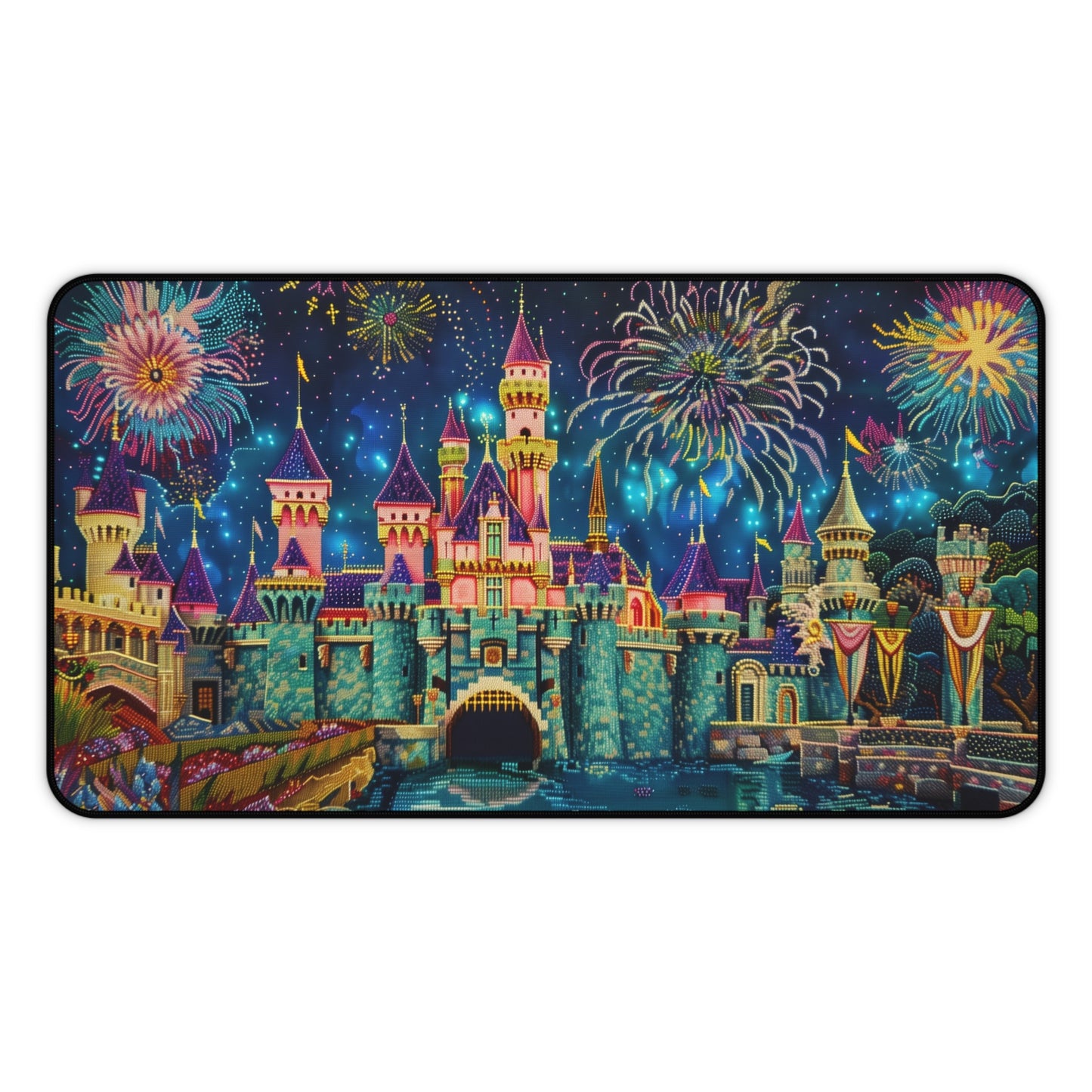 Gaming Desk Mat - Magic Kingdom Fireworks Spectacle