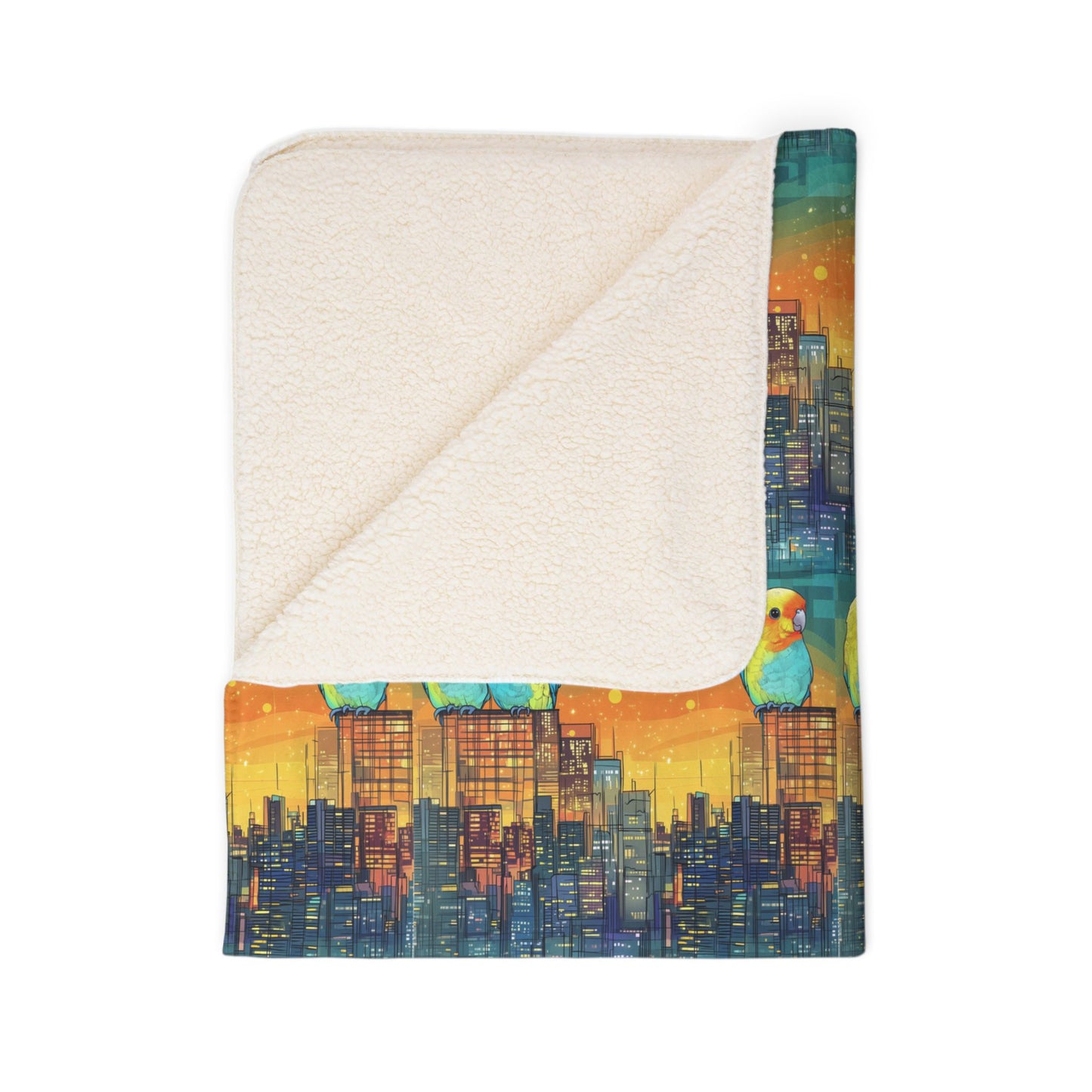 Sherpa Blanket: Custom Skyline Serenade Fleece Throw