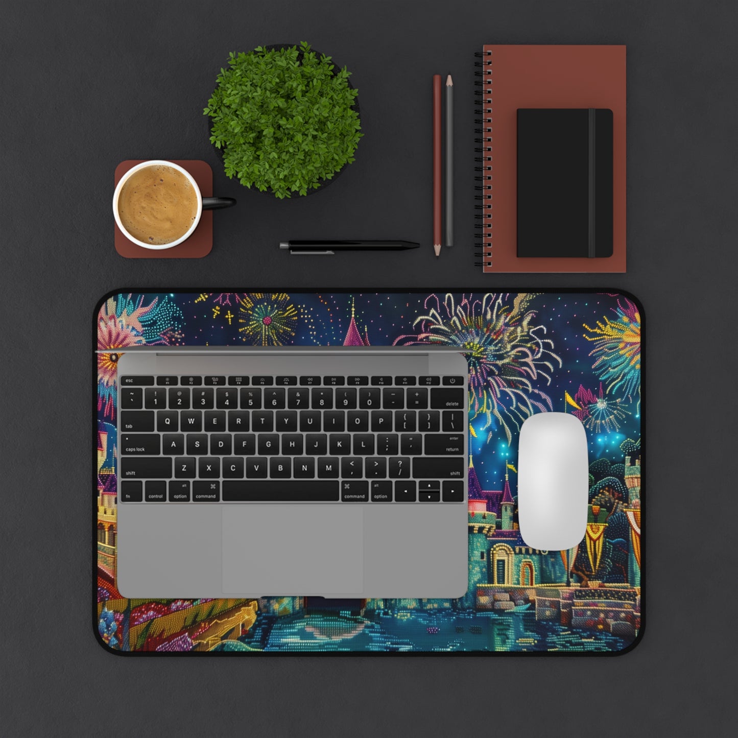 Gaming Desk Mat - Magic Kingdom Fireworks Spectacle