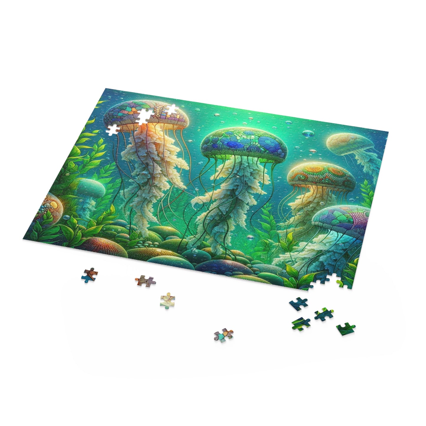 Enchanted Jellyfish: Mosaic Ocean - Puzzle (120, 252, 500-Piece)