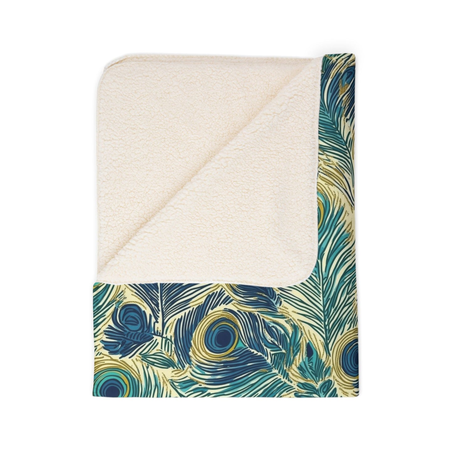 Sherpa Blanket: Custom Opulent Plumage Fleece Throw