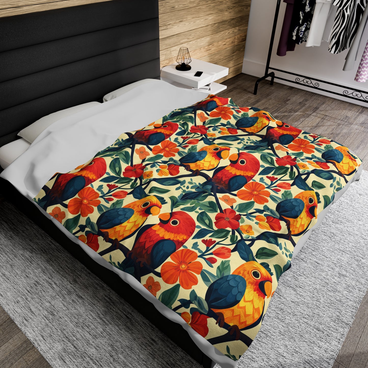 Velveteen Plush Blanket - Tropical Romance