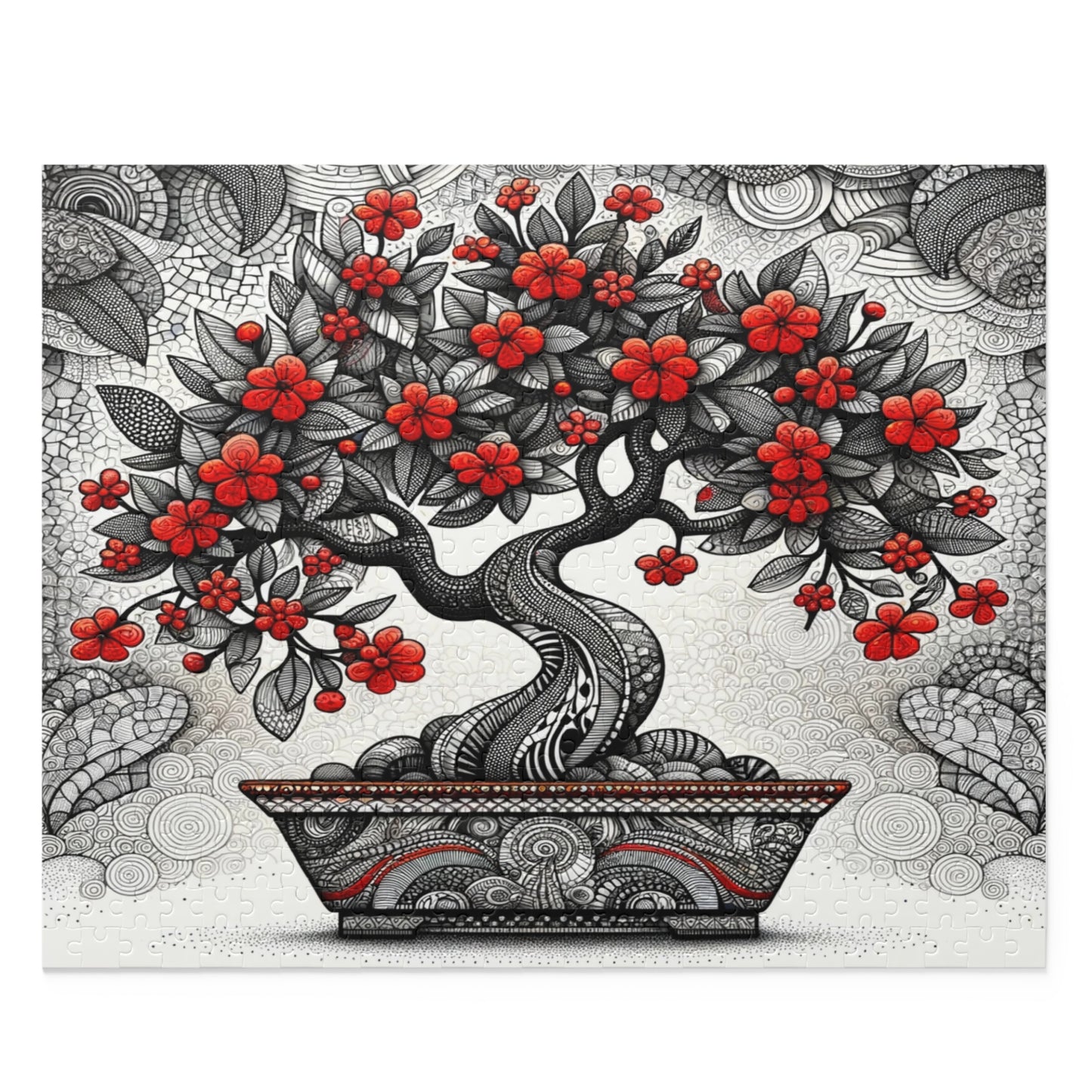 Blooming Bonsai Beauty: Mosaic Style - Puzzle (120, 252, 500-Piece)
