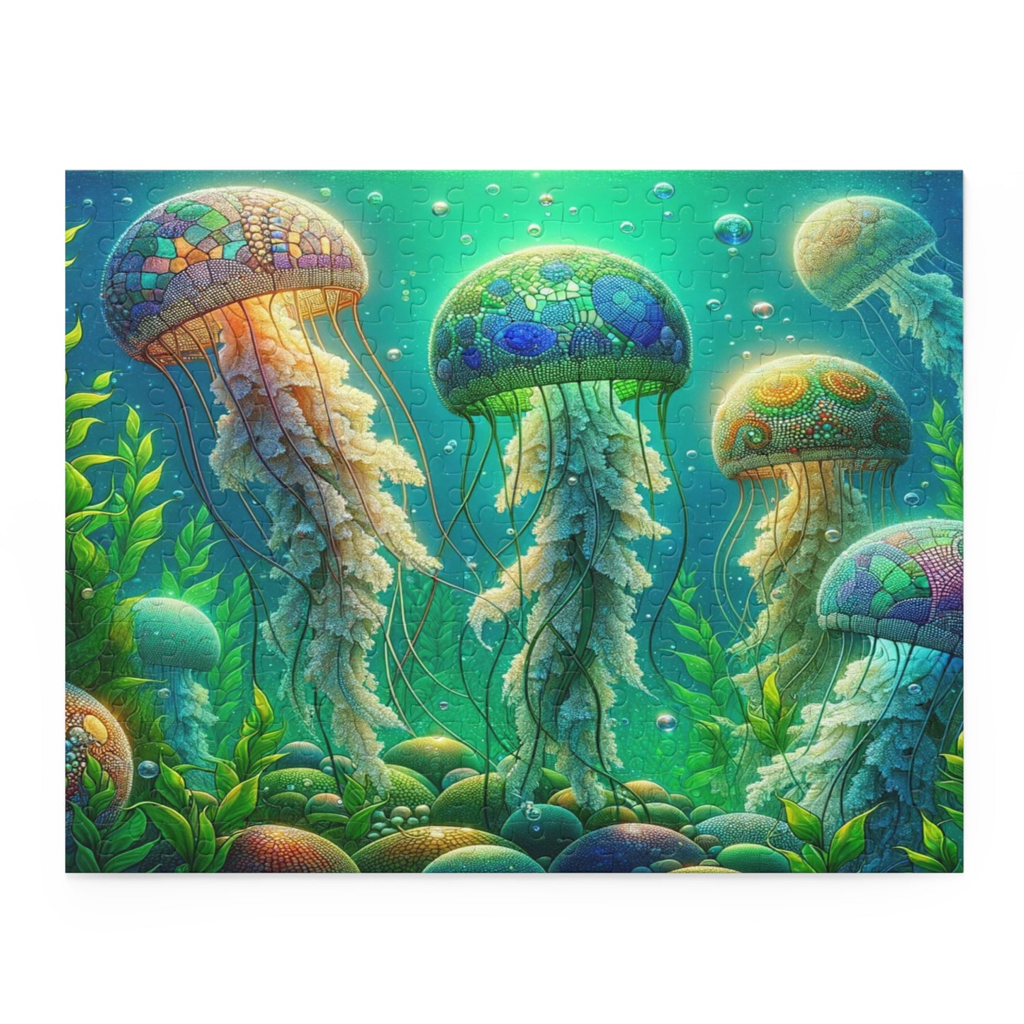Enchanted Jellyfish: Mosaic Ocean - Puzzle (120, 252, 500-Piece)