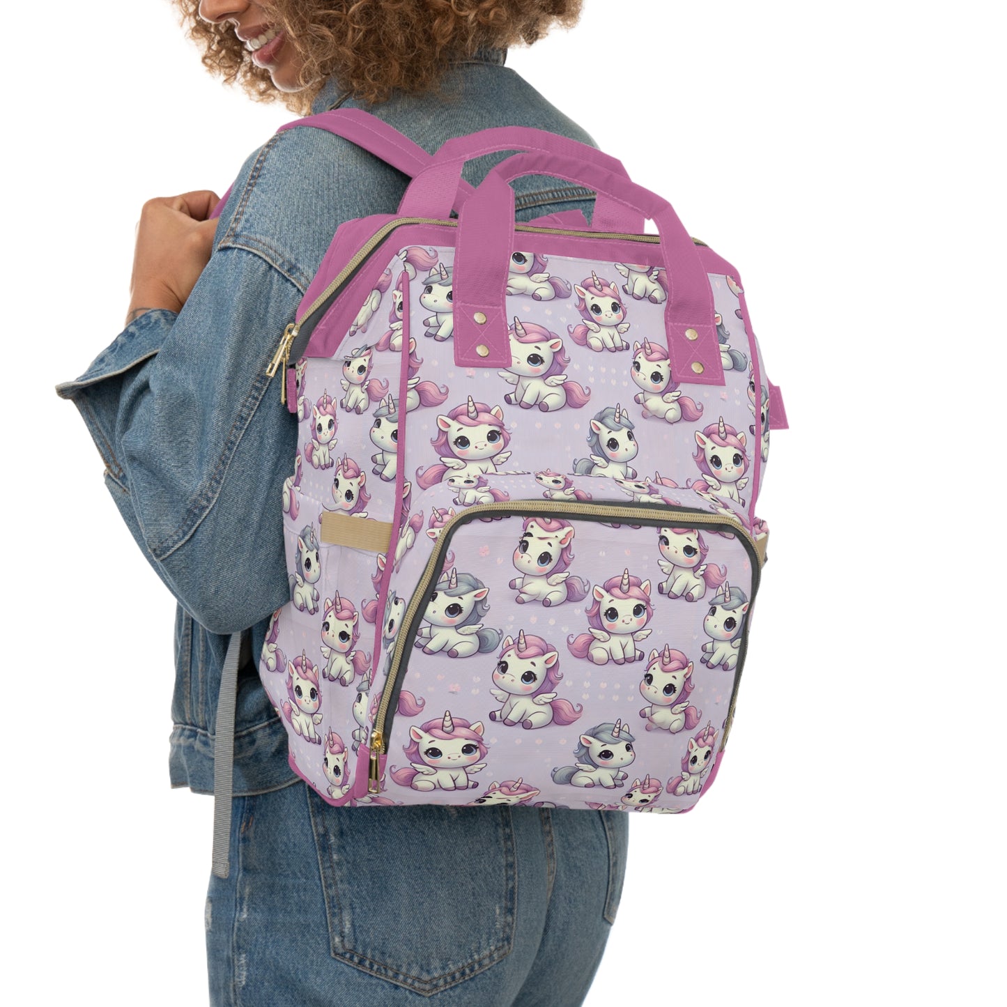 Custom Multifunctional Diaper Backpack - Unicorn Whispers