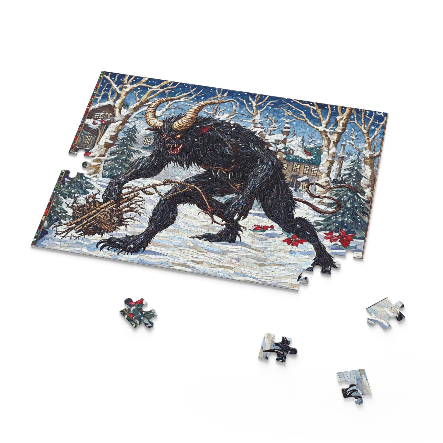 Krampus's Holiday Prowl - Custom Jigsaw Puzzle (120, 252, 500-Piece)