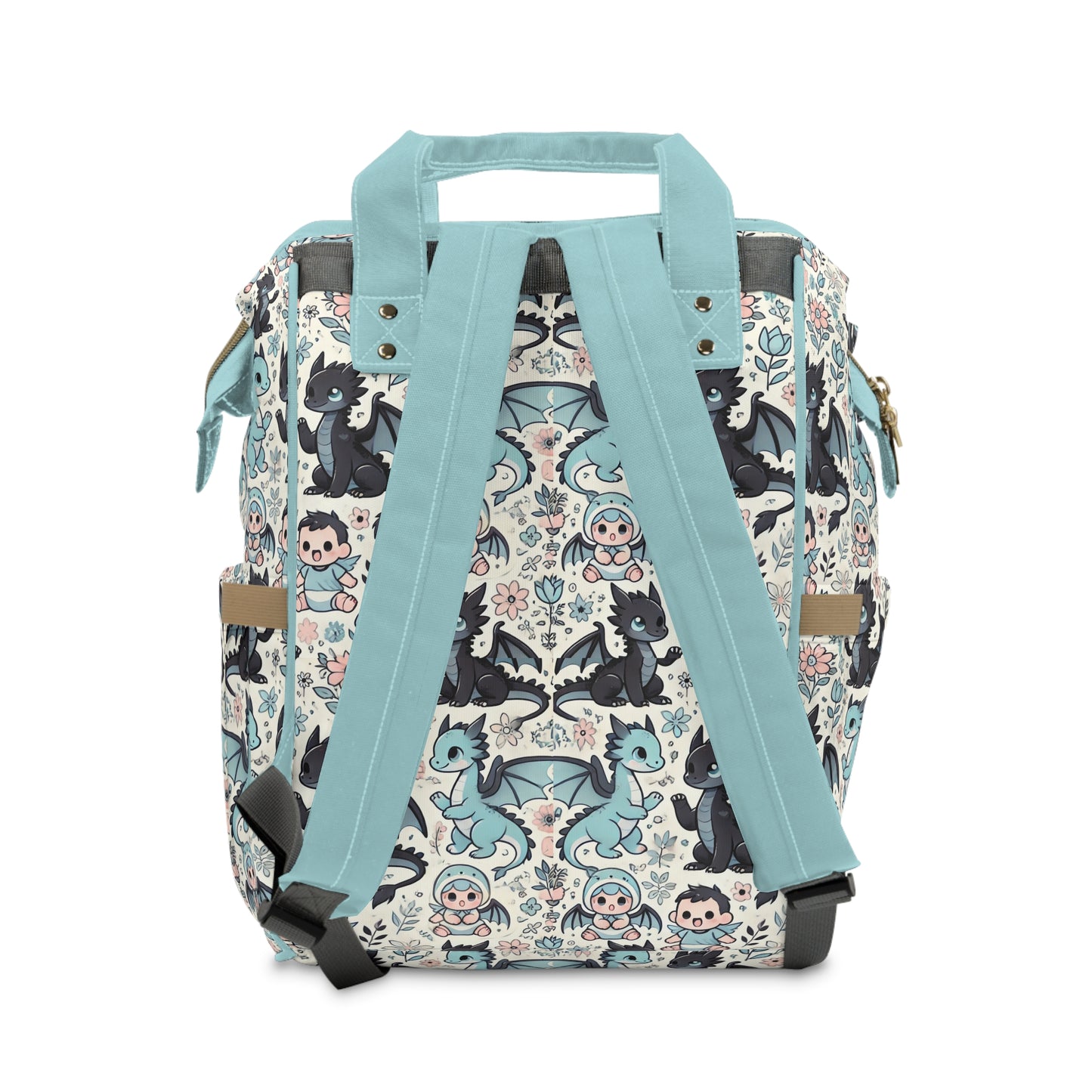 Custom Multifunctional Diaper Backpack: Dragon Dreams