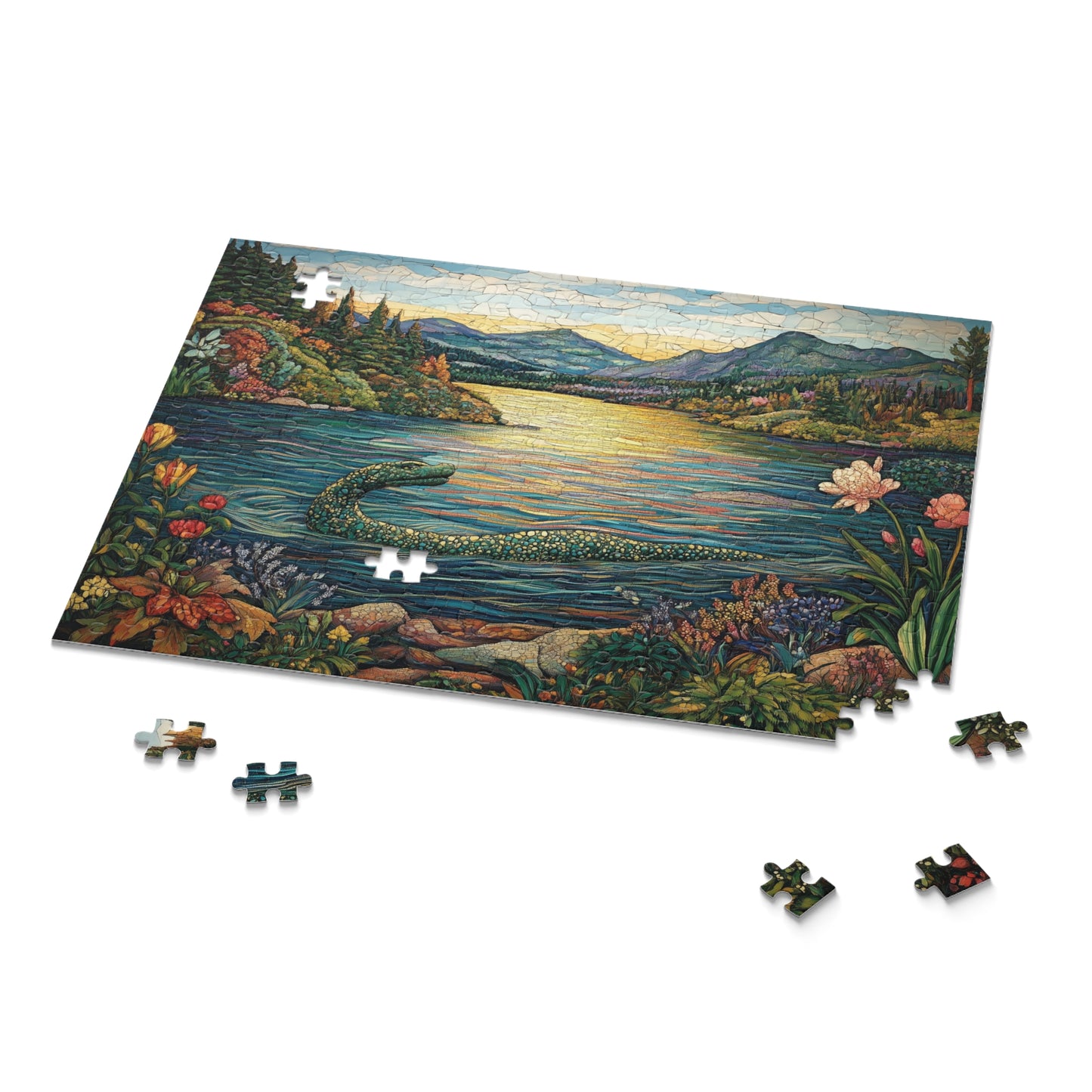 Mystery of Loch Ness Mosaic - Puzzle (120, 252, 500-Piece)