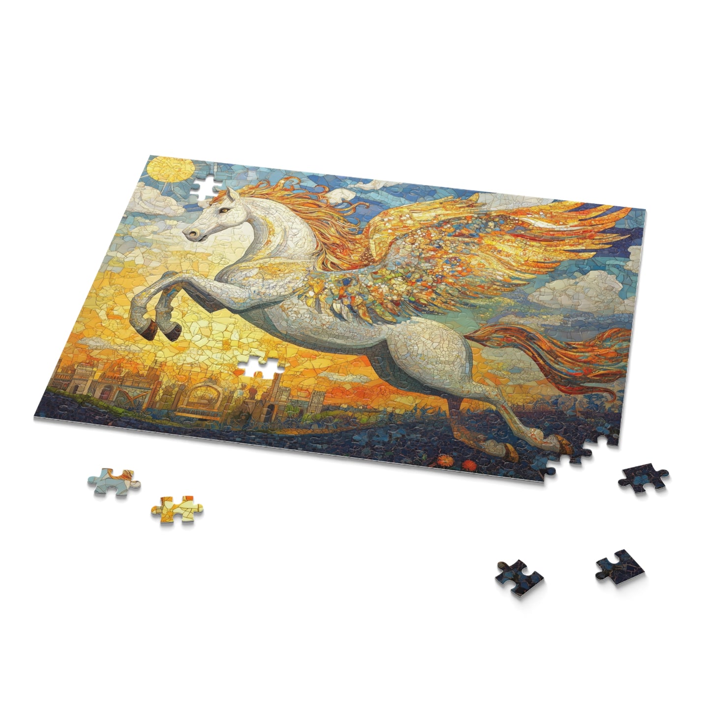 Pegasus: Majestic Flight Over Mythical Lands - Puzzle (120, 252, 500-Piece)
