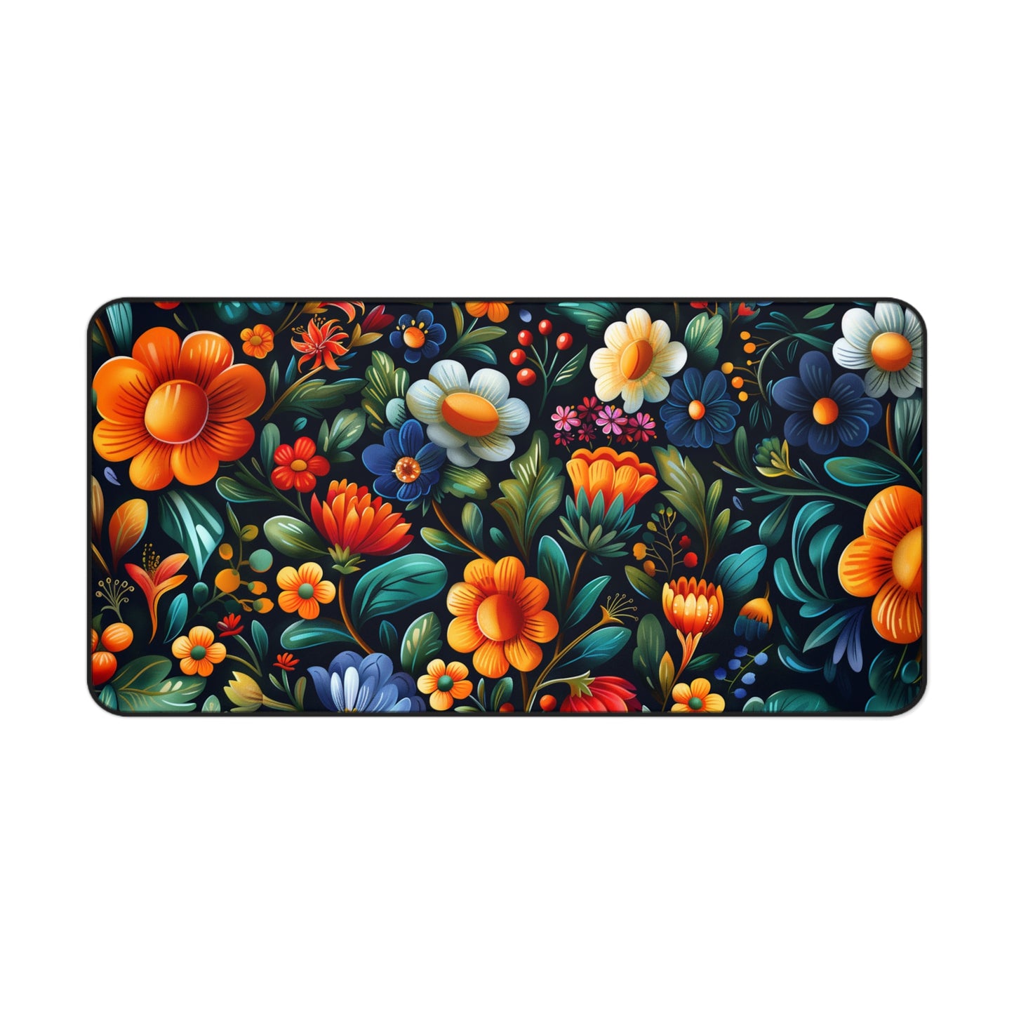 Gaming Desk Mat - Folk Floral Fantasy