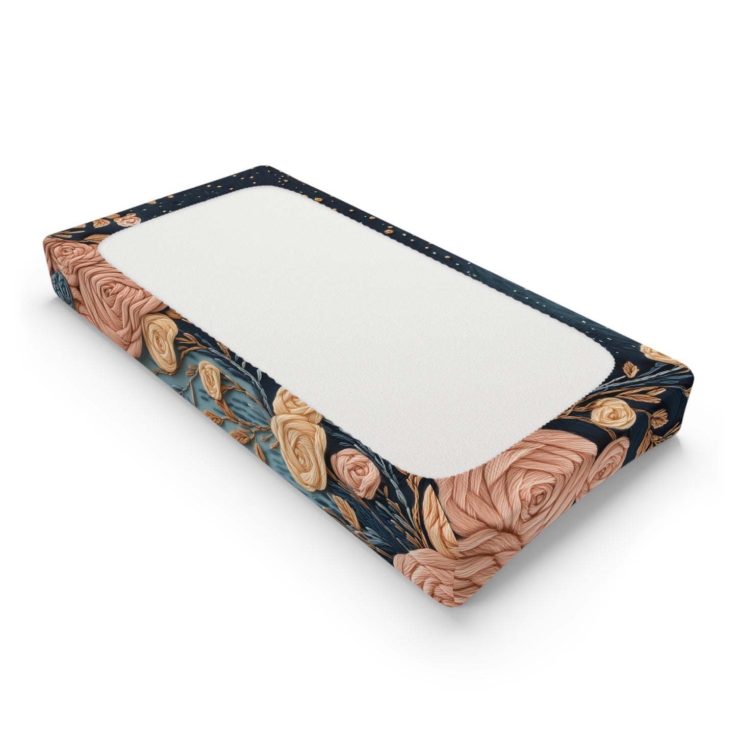 Custom Changing Pad Cover: Panda Blooms