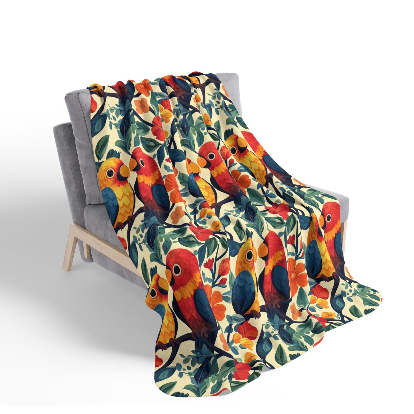 Sherpa Blanket: Custom Tropical Romance Fleece Throw