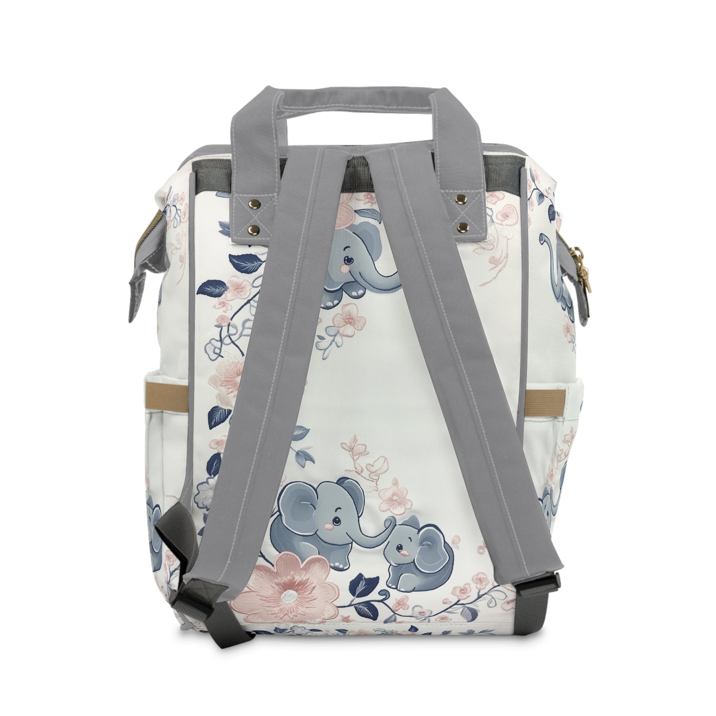 Custom Multifunctional Diaper Backpack: Elephant Bliss