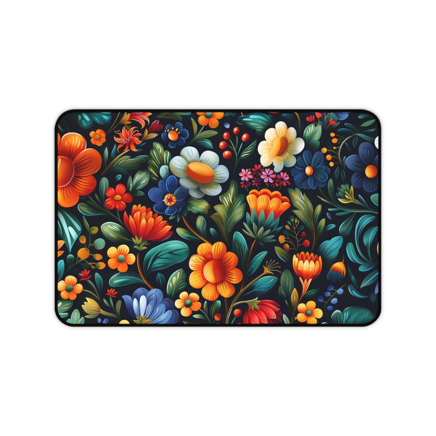 Gaming Desk Mat - Folk Floral Fantasy