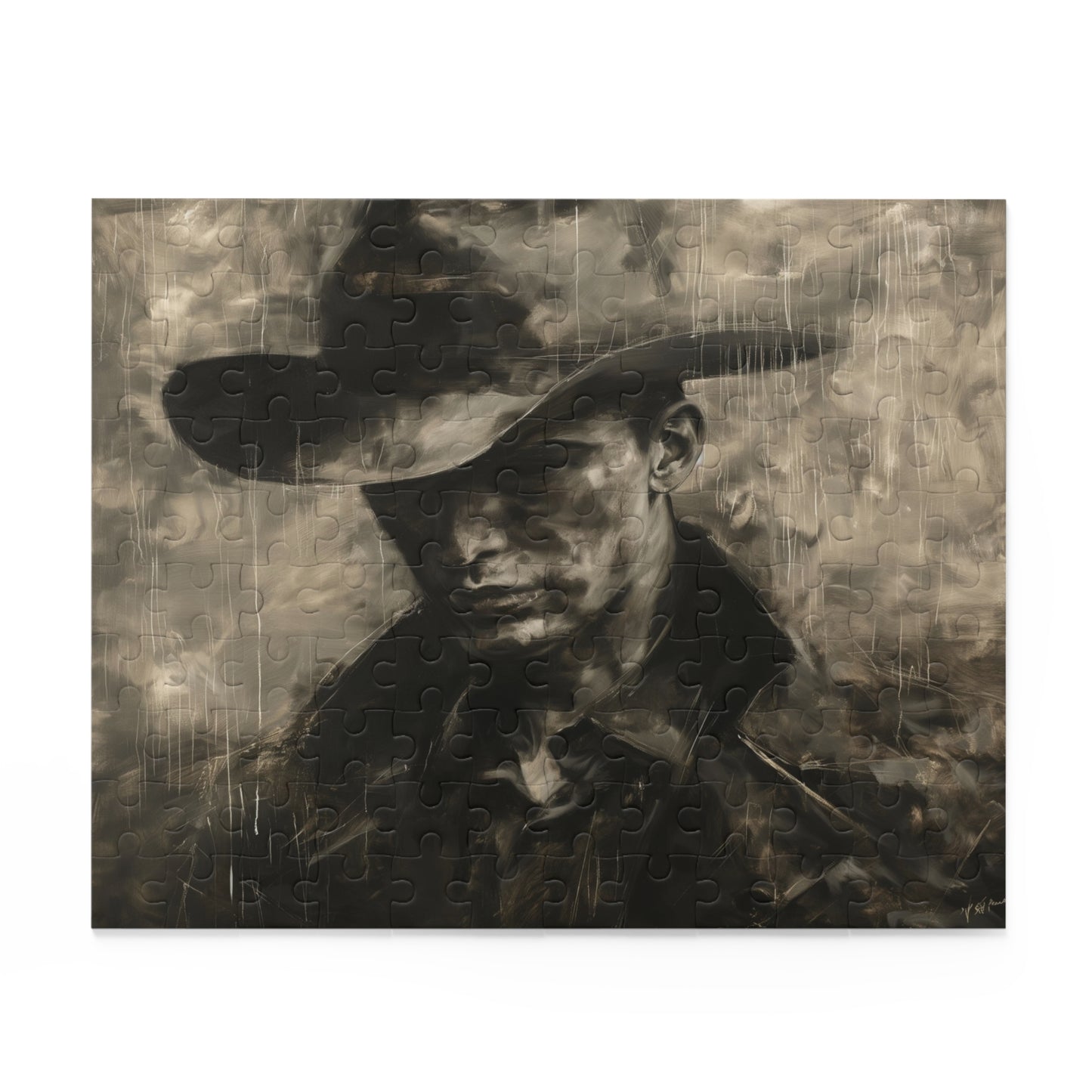 Brooding Cowboy - Custom Jigsaw Puzzle (120, 252, 500-Piece)