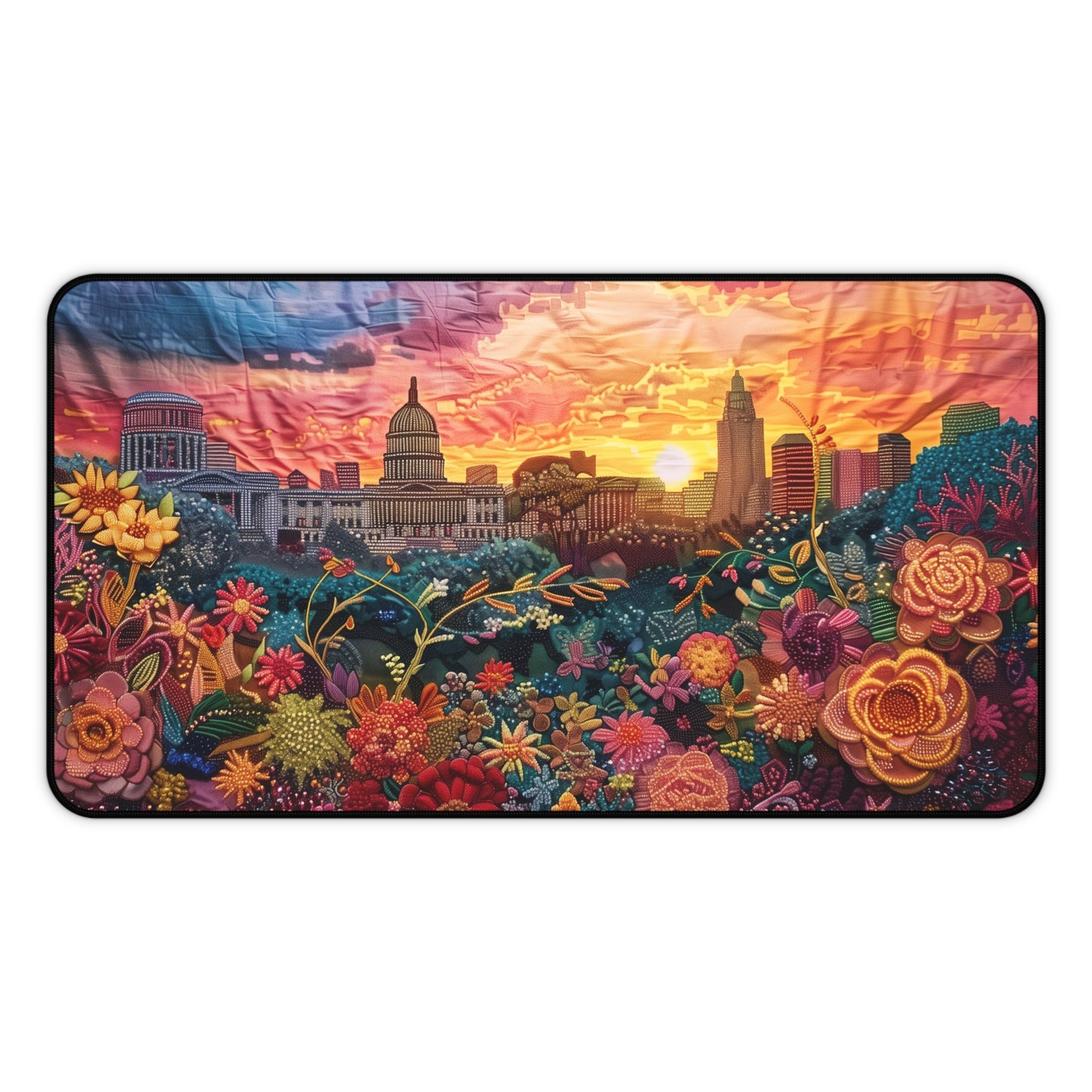 Gaming Desk Mat - Sunrise Over Capitol Hill