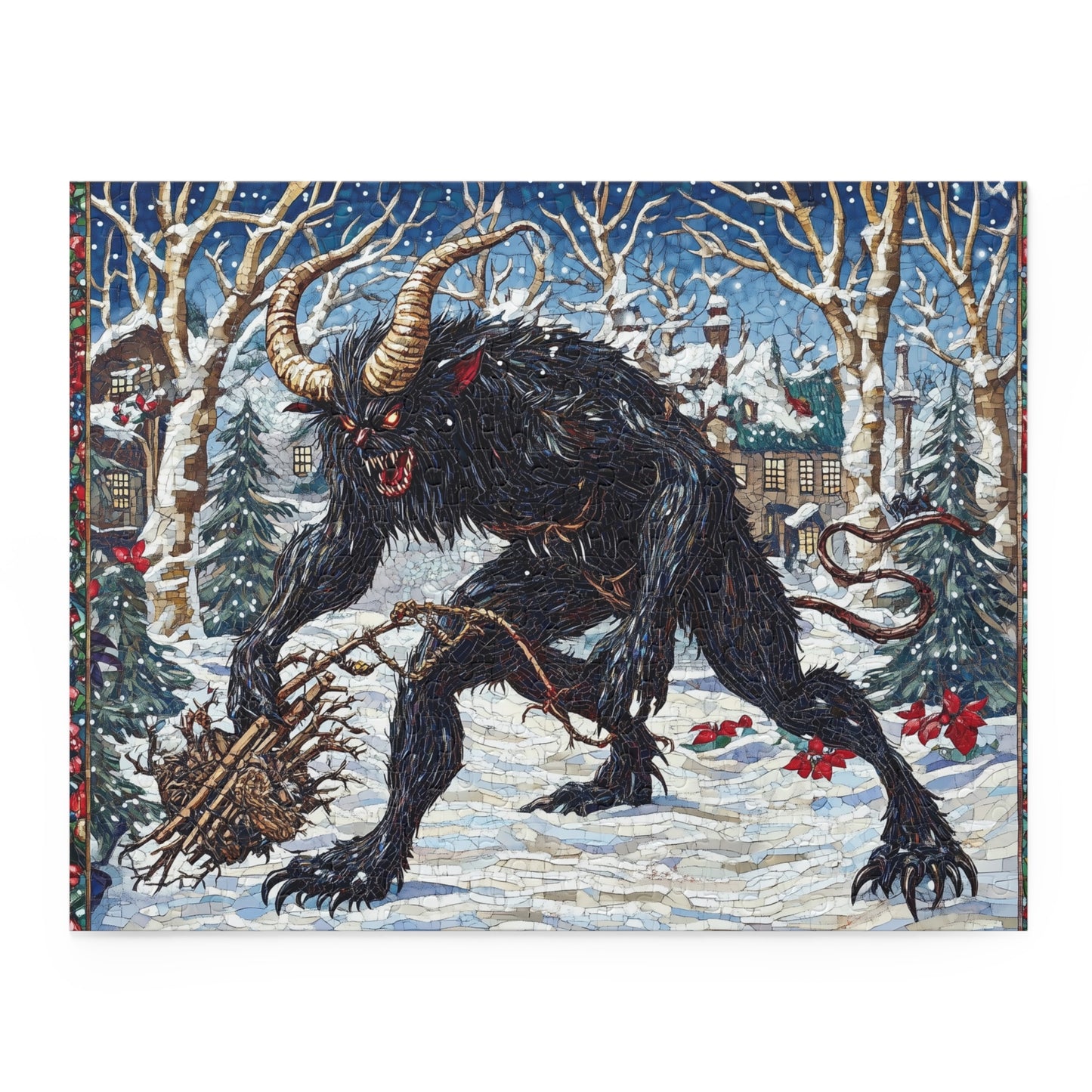 Krampus's Holiday Prowl - Custom Jigsaw Puzzle (120, 252, 500-Piece)