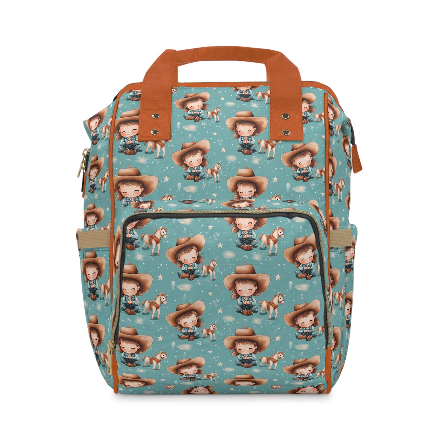 Custom Multifunctional Diaper Backpack: Cowgirl Cuddles