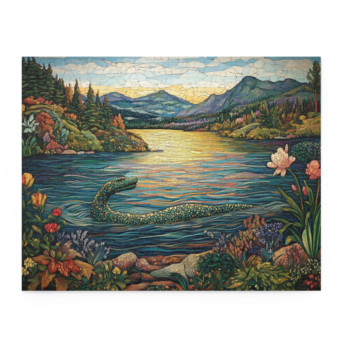 Mystery of Loch Ness Mosaic - Puzzle (120, 252, 500-Piece)