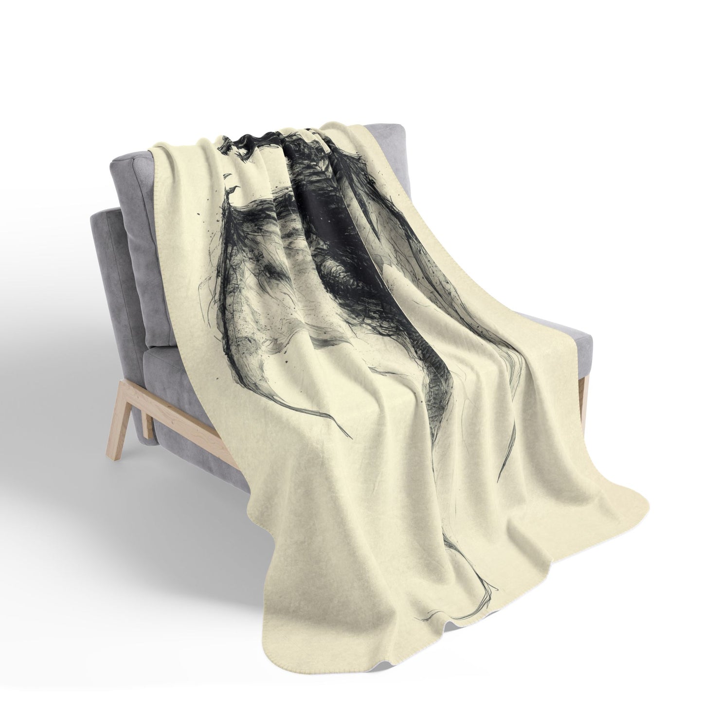 Sherpa Blanket: Dragon Eclipse Custom Fleece Throw