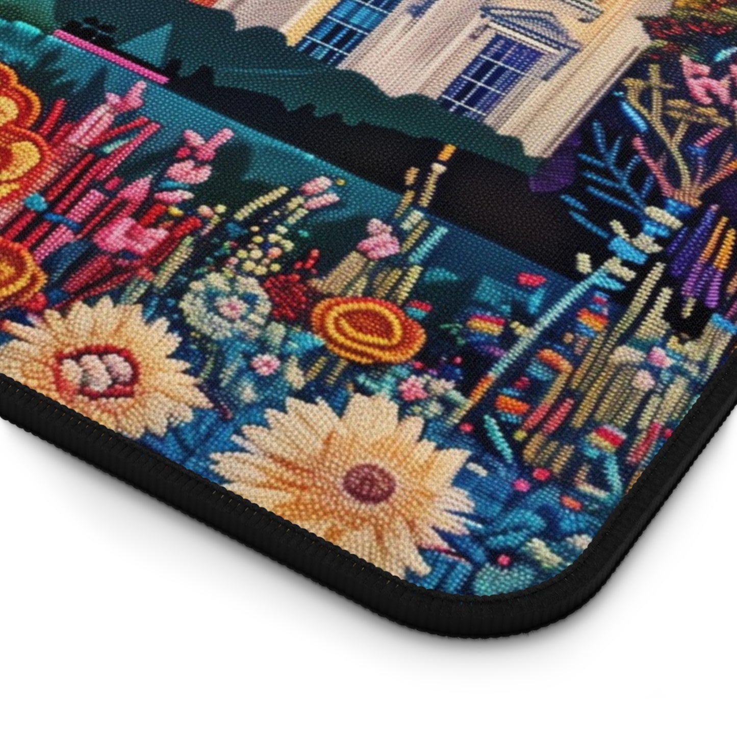 Gaming Desk Mat - Floral Splendor at the White House