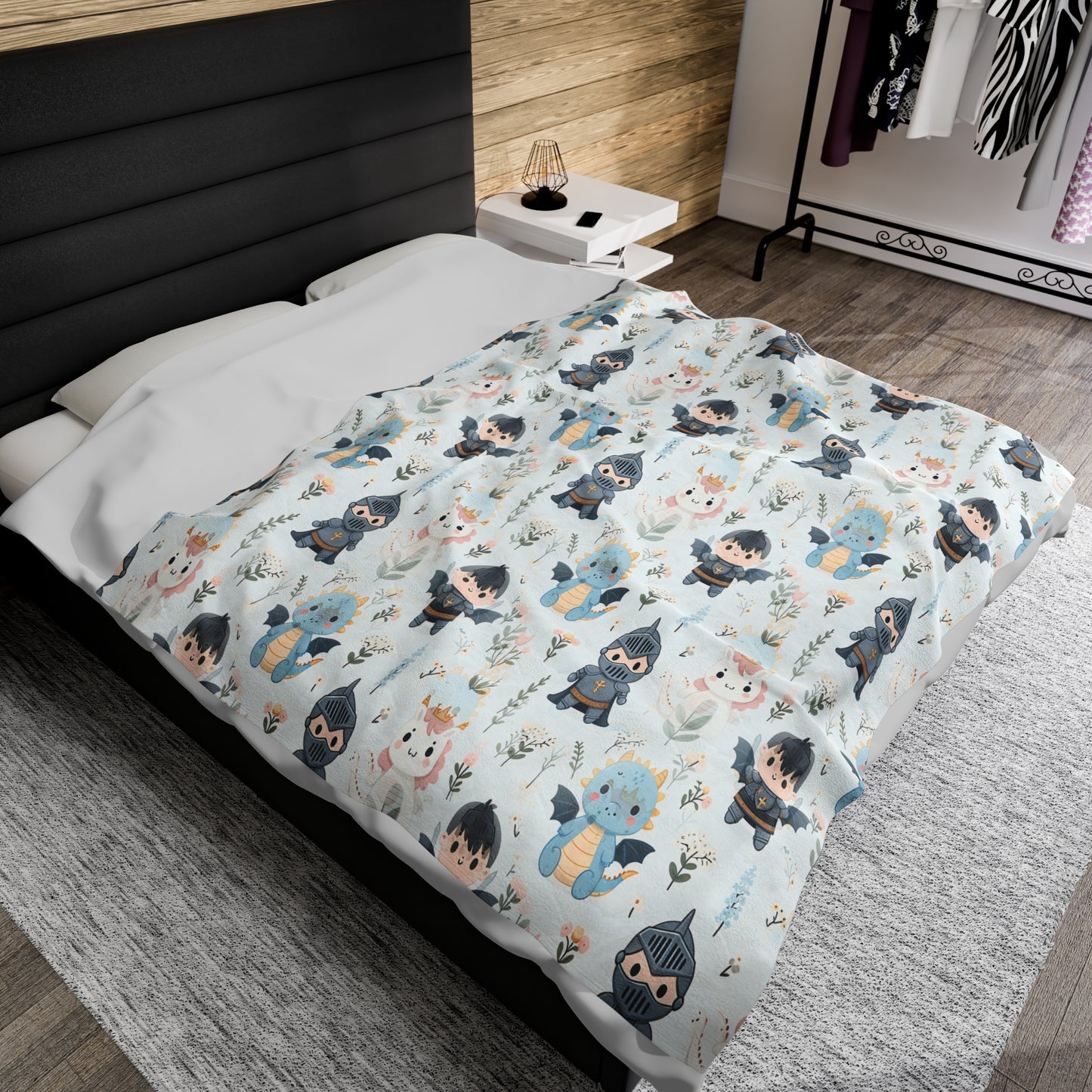 Velveteen Plush Blanket - Adventures in Fairyland, Cozy Throw