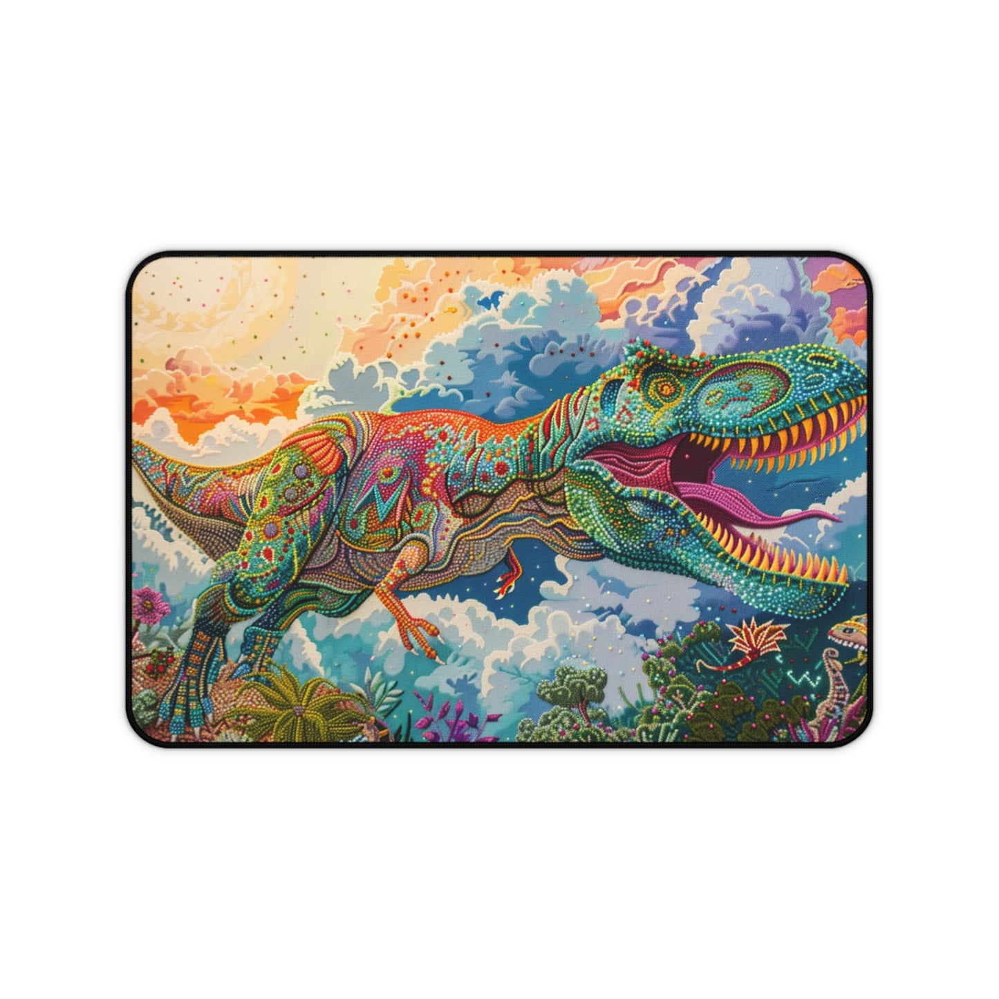 Gaming Desk Mat - T-Rex in Technicolor