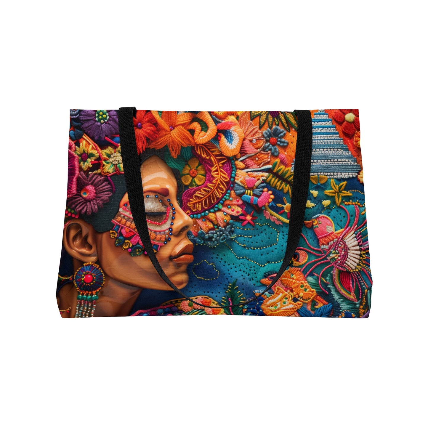 Weekender Tote Bag - Radiant Mexican Beauty in Traditional Attire