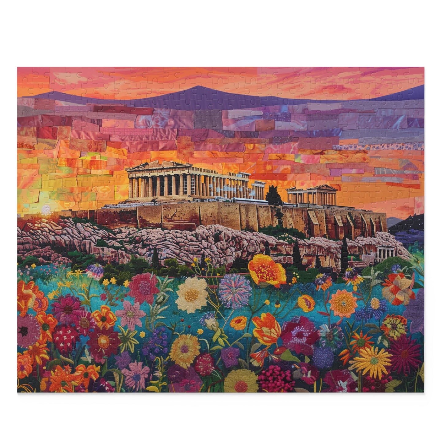 Sunset Over the Acropolis - Puzzle (120, 252, 500-Piece)