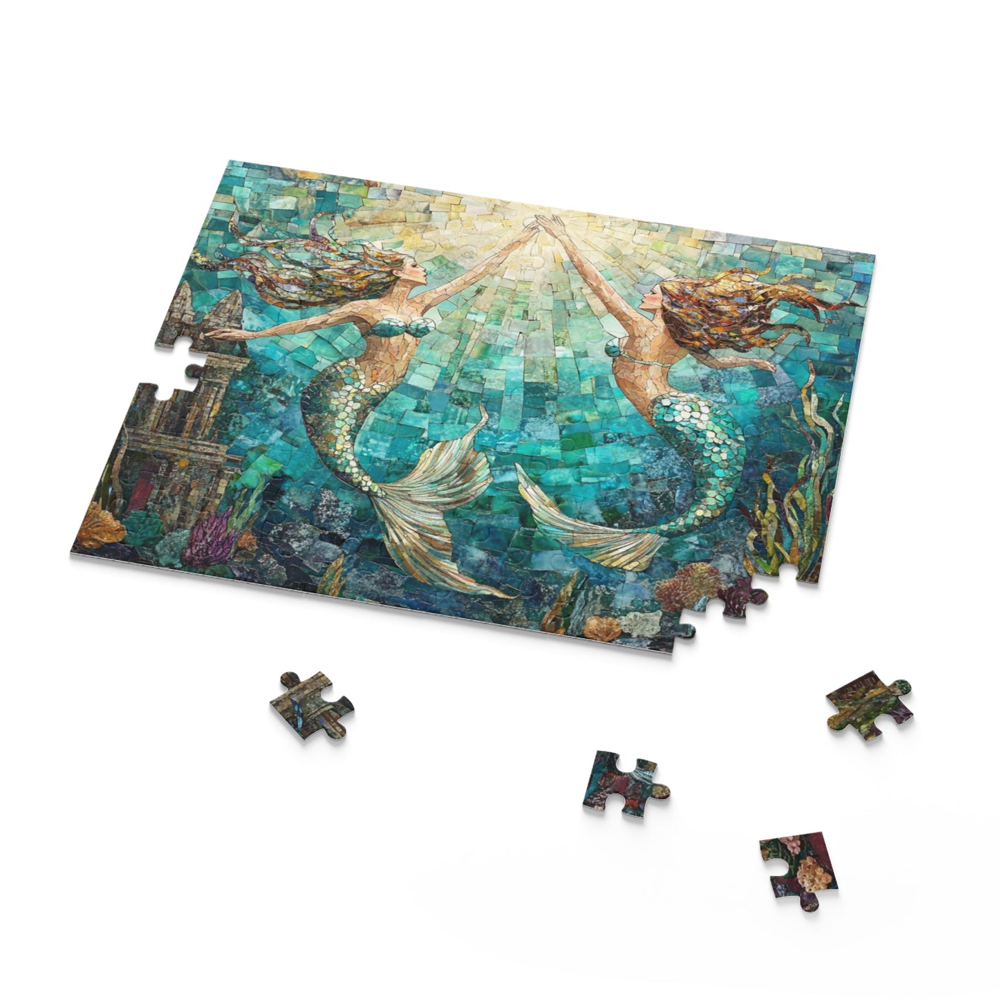 Sunlit Serenade of the Sea: Mermaids - Puzzle (120, 252, 500-Piece)