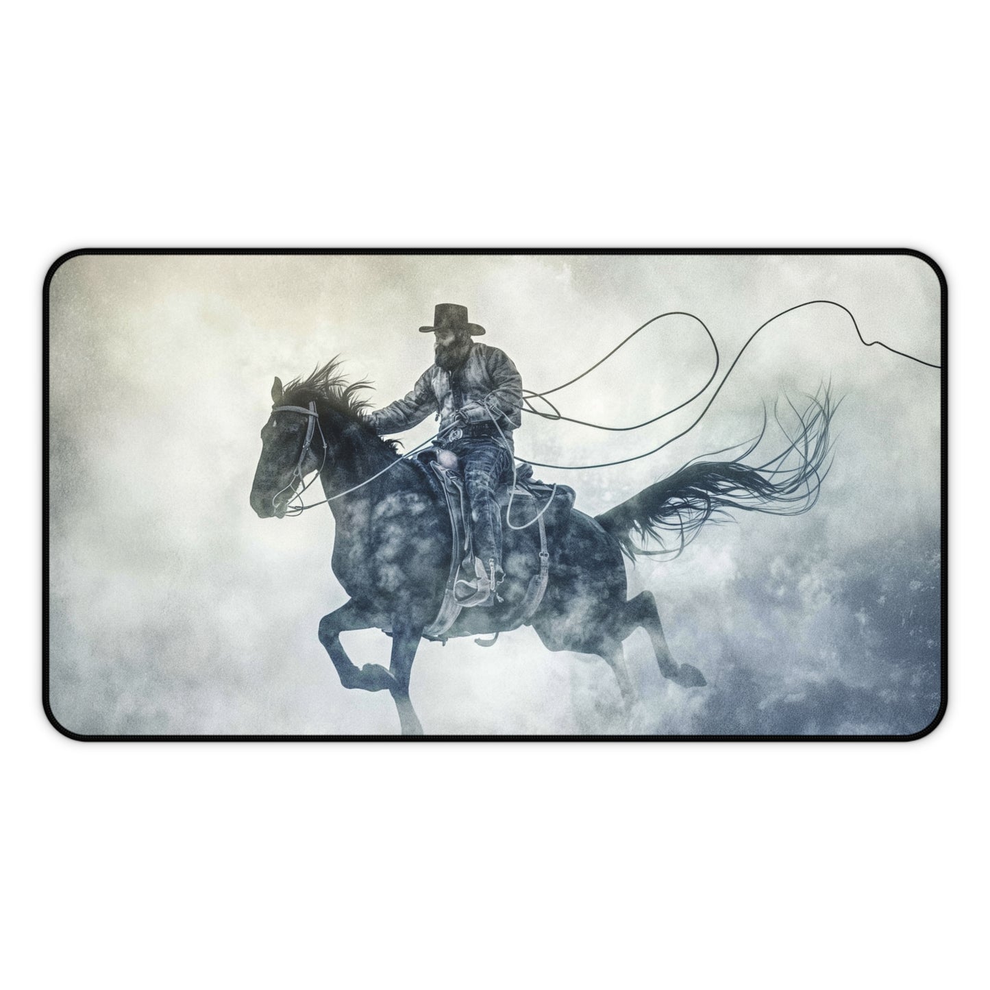 Gaming Desk Mat - Wrangler in the Mist