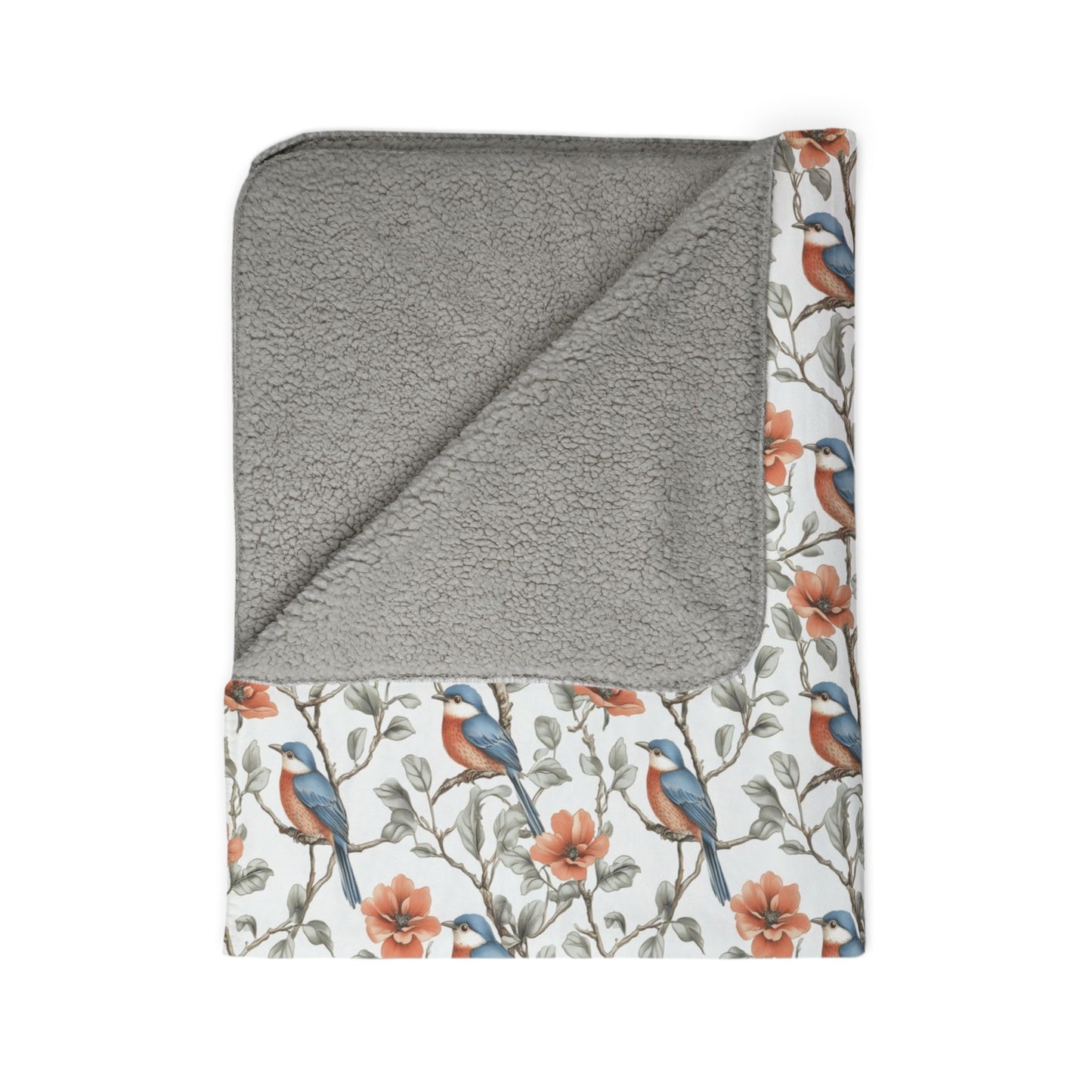 Sherpa Blanket: Birdsong in Bloom Custom Fleece Throw